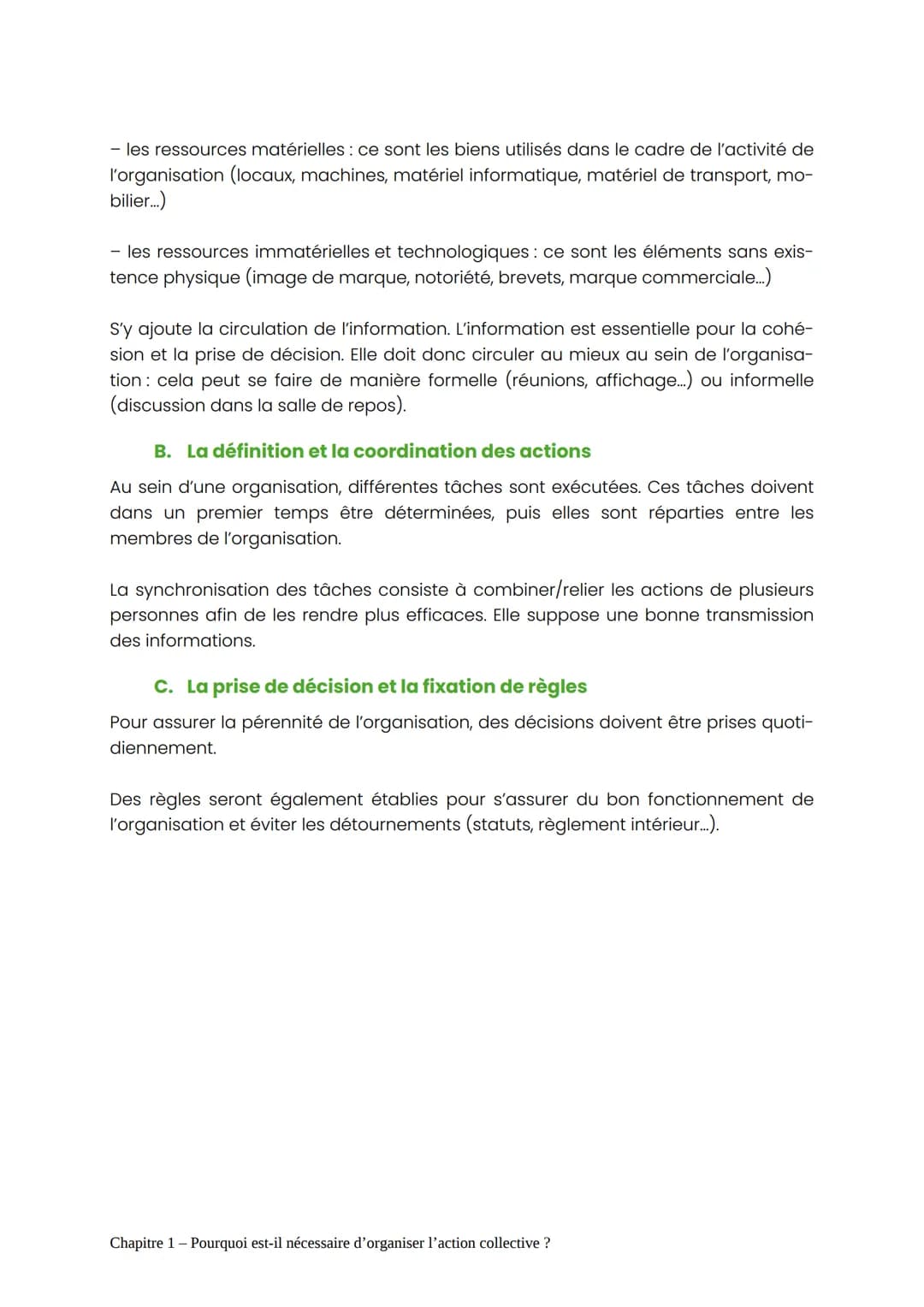 Chapitre 1
Pourquoi est-il nécessaire d'organiser
l'action collective ?
L'action collective, qui doit être distinguée de l'action individuel