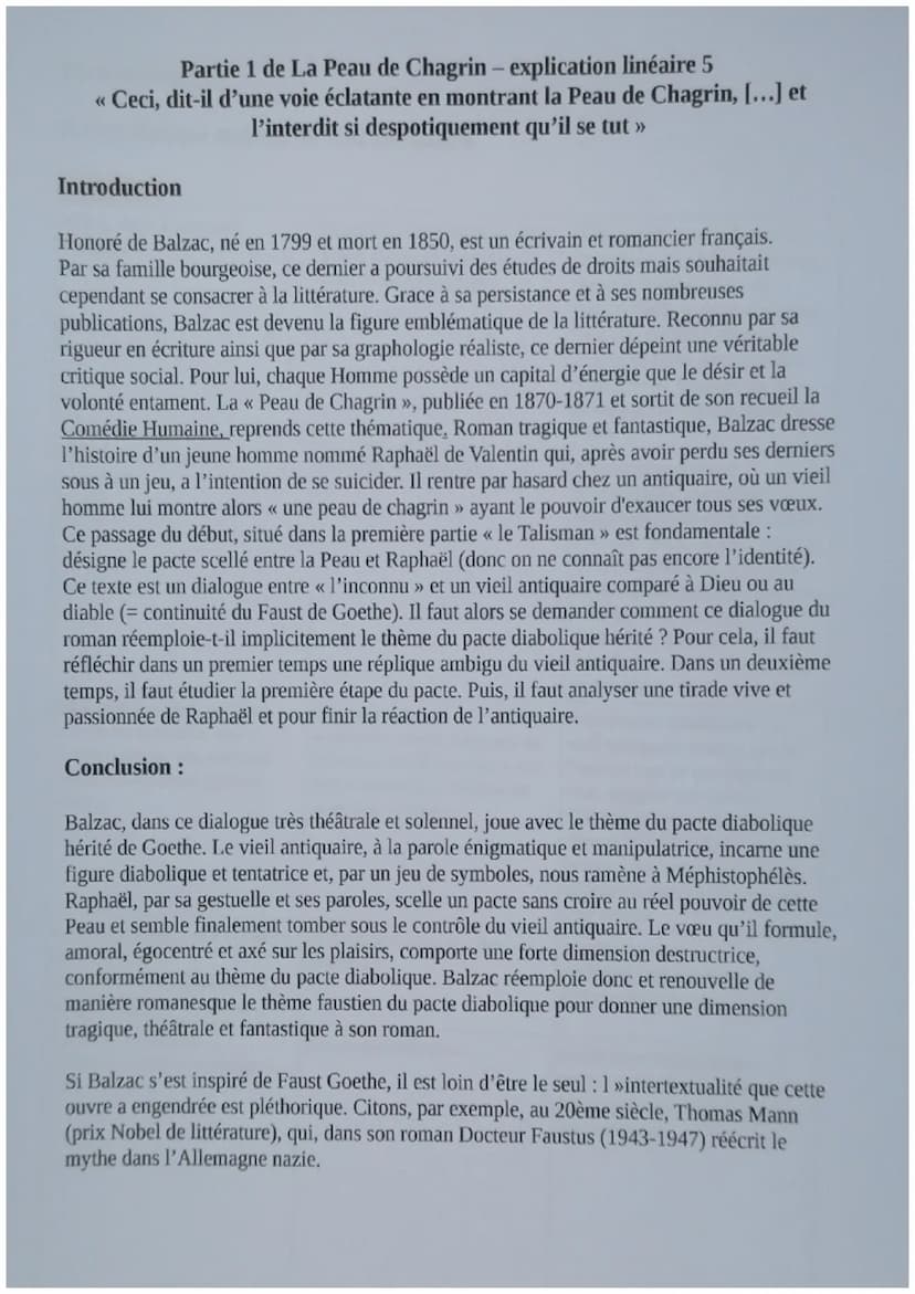 5
Il s'agit, dans la première partie, de la rencontre de Raphaël de Valentin (désigné « l'inconnu >> par
le narrateur) avec le vieil antiqua