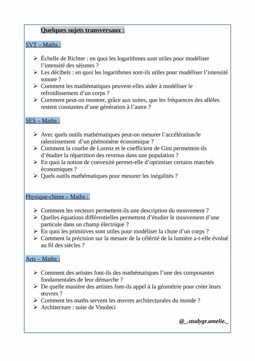 Maths
Exemples de sujets pour le grand oral :
Histoire d'une notion :
> Machine Enigma et Alan Turing
Apparition du symbole pour l'infini
➤ 