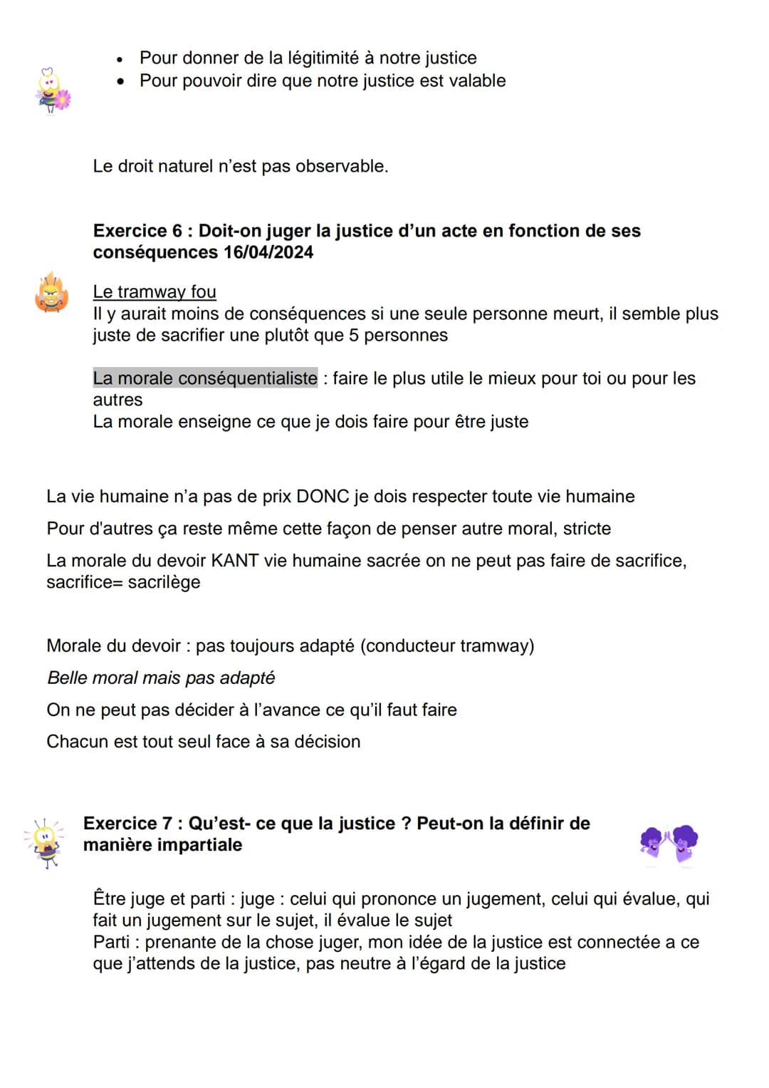 亦
LA JUSTICE
Sens de «justice >>
La justice désigne la conformité avec le droit et le sentiment d'équité
Elle est la recherche de la conform