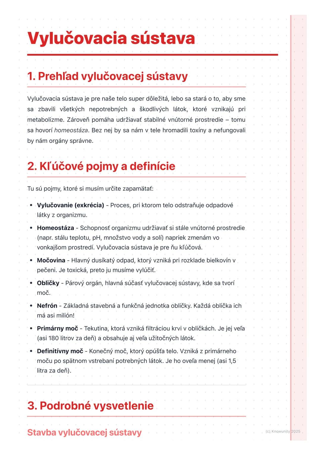 # Vylučovacia sústava

1. Prehľad vylučovacej sústavy

Vylučovacia sústava je pre naše telo super dôležitá, lebo sa stará o to, aby sme
sa z