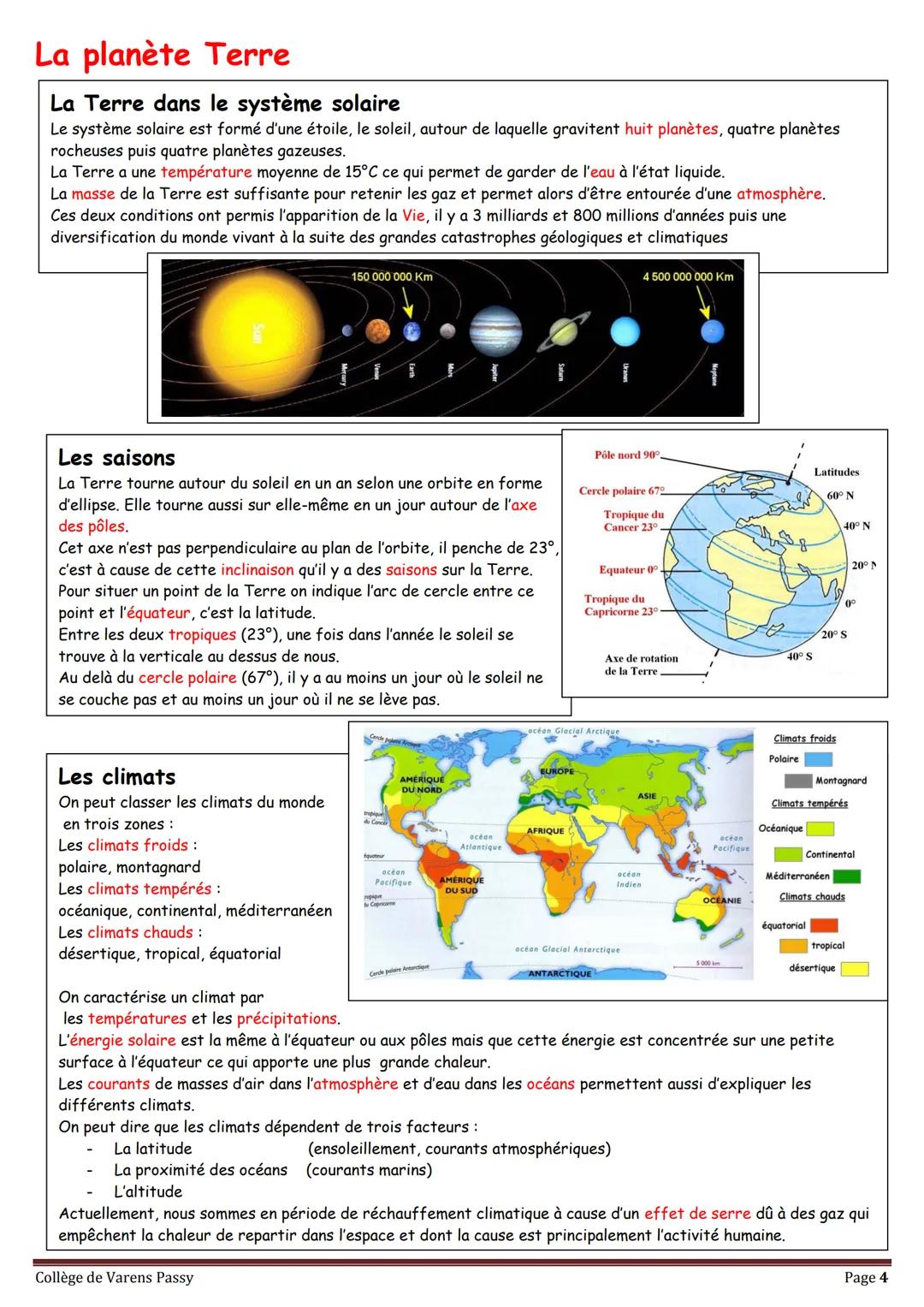 2018
SVT
Révisions pour le brevet
Collège de Varens Passy Les volcans
Les séismes
La planète Terre
La circulation du sang
La structure de
la