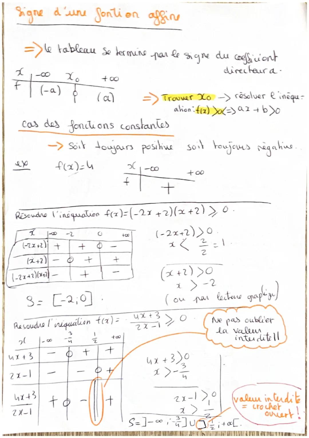 # Fonctions affine et tableau.
de signes

*   fonchion définie par $f(x)=ax+b$ est appelée
une fonction affine.

$a$ = coefficient directeur