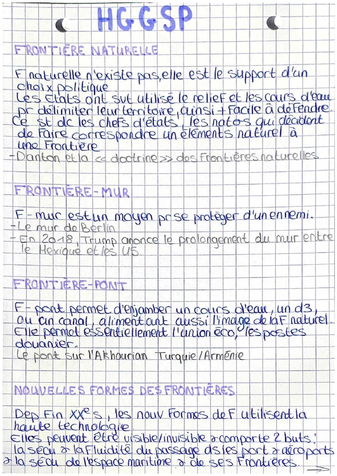 HGGSP
C
FRONTIERE NATURELLE
Fnaturelle n'existe pas, elle est le support d'an
choix politique
Les Etats ont sut utilise le relief et les cou
