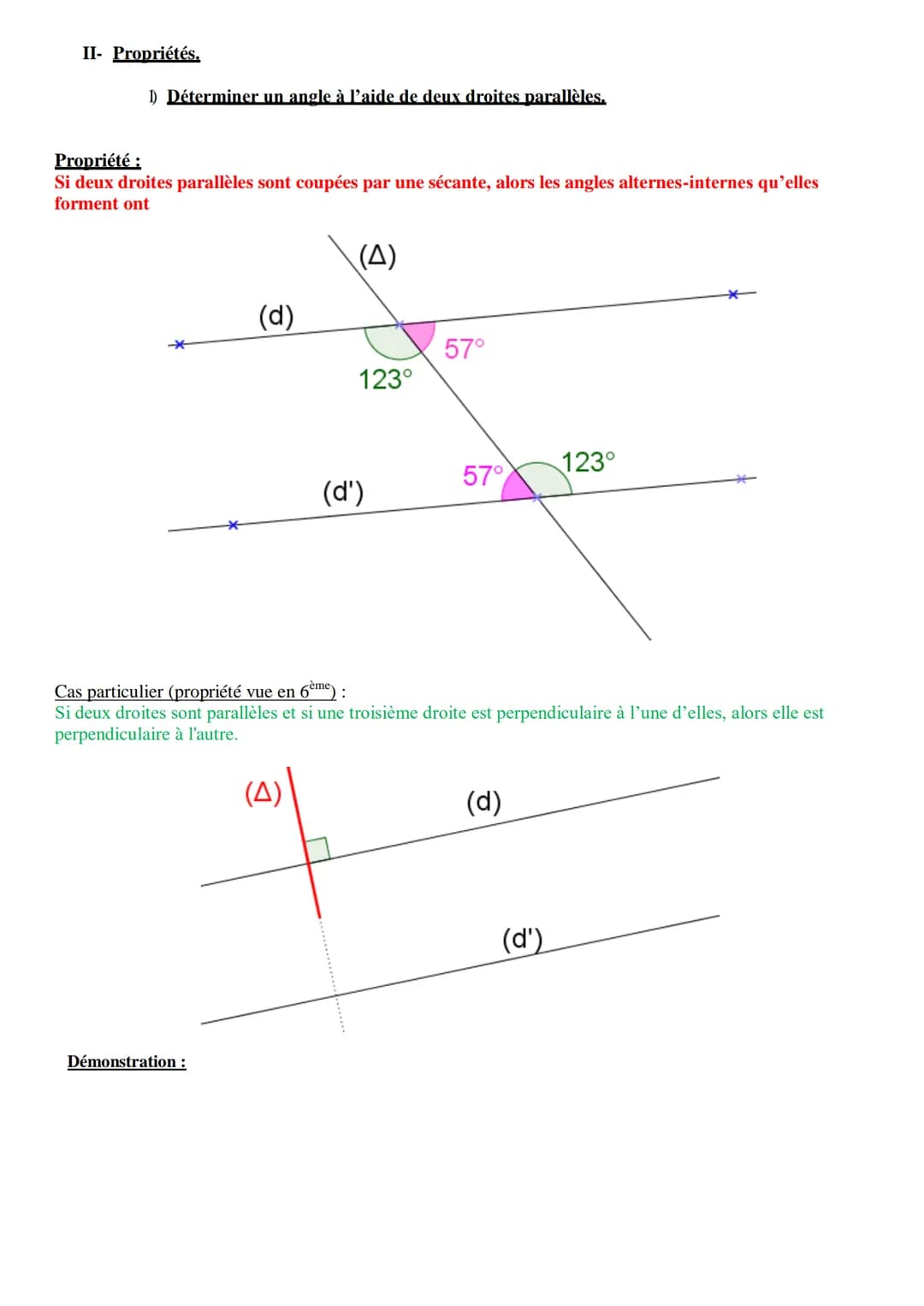 Chapitre :
I.
Deux angles sont adjacents lorsque :
Exemple:
X
Vocabulaire des angles.
1) Angles adiacents.
y
a) Deux angles sont
33°
b) Deux