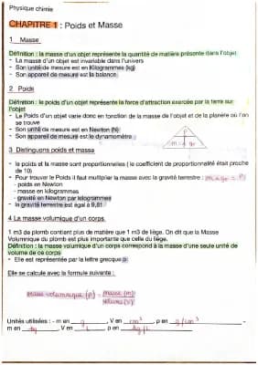 Know fiche Physique Chimie : Poids et Masse thumbnail