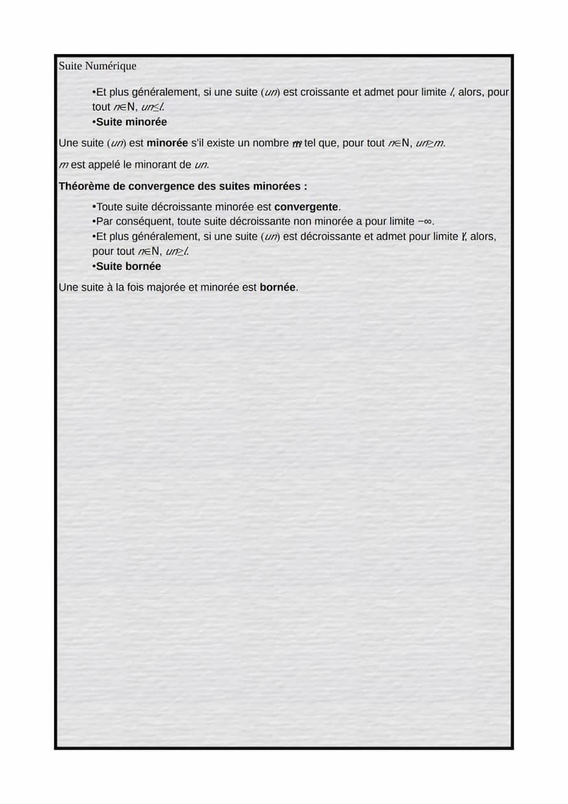 Suite Numérique
Suite arithmétique
•Une suite (un) est arithmétique s'il existe un réel rtel que, pour tout EN:
un+1=un+r
Le nombre rest la 