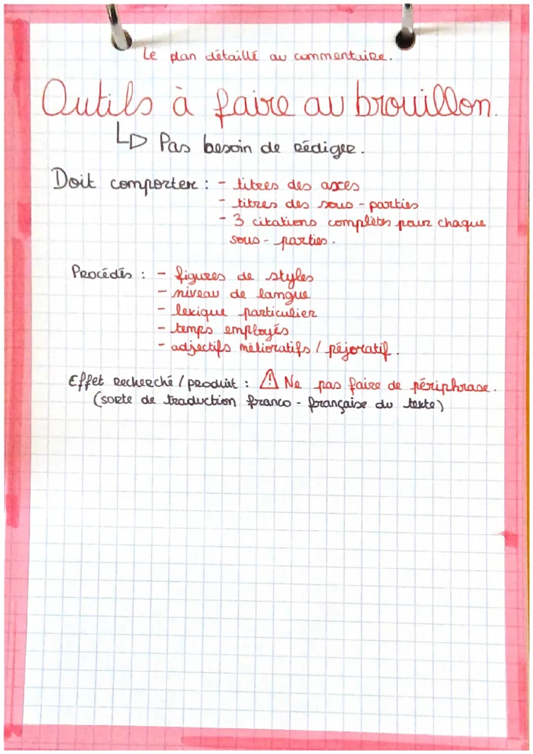 7-
2-
3
4
FRANÇAIS
Methode: Le commentaire composé
Faire une
lecture linéaire ou brouillon.
Annoter au maximum le texte (in max.)
Regrouper 