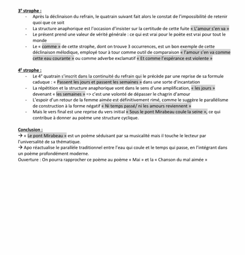 SEQUENCE I
La poésie du XIX siècle au XXIème siècle
Apollinaire, Alcools/Modernité poétique?
Explication linéaire n°3 de l'oeuvre complète n