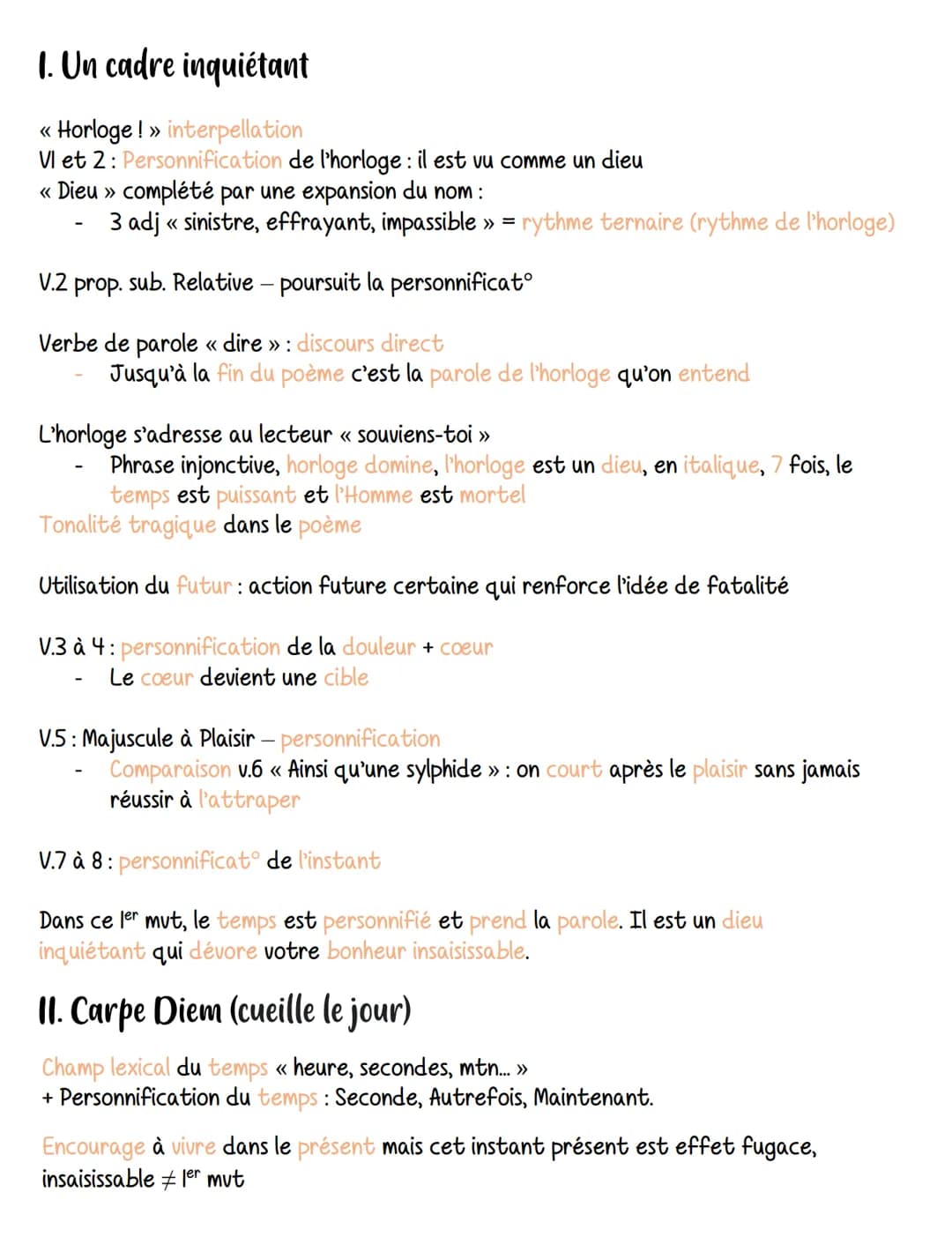 L'horloge
Introduction
Versification du poème :
On a un poème qui par sa forme évoque le
thème du poème (l'horloge)
24 vers = 24 heures
Alex