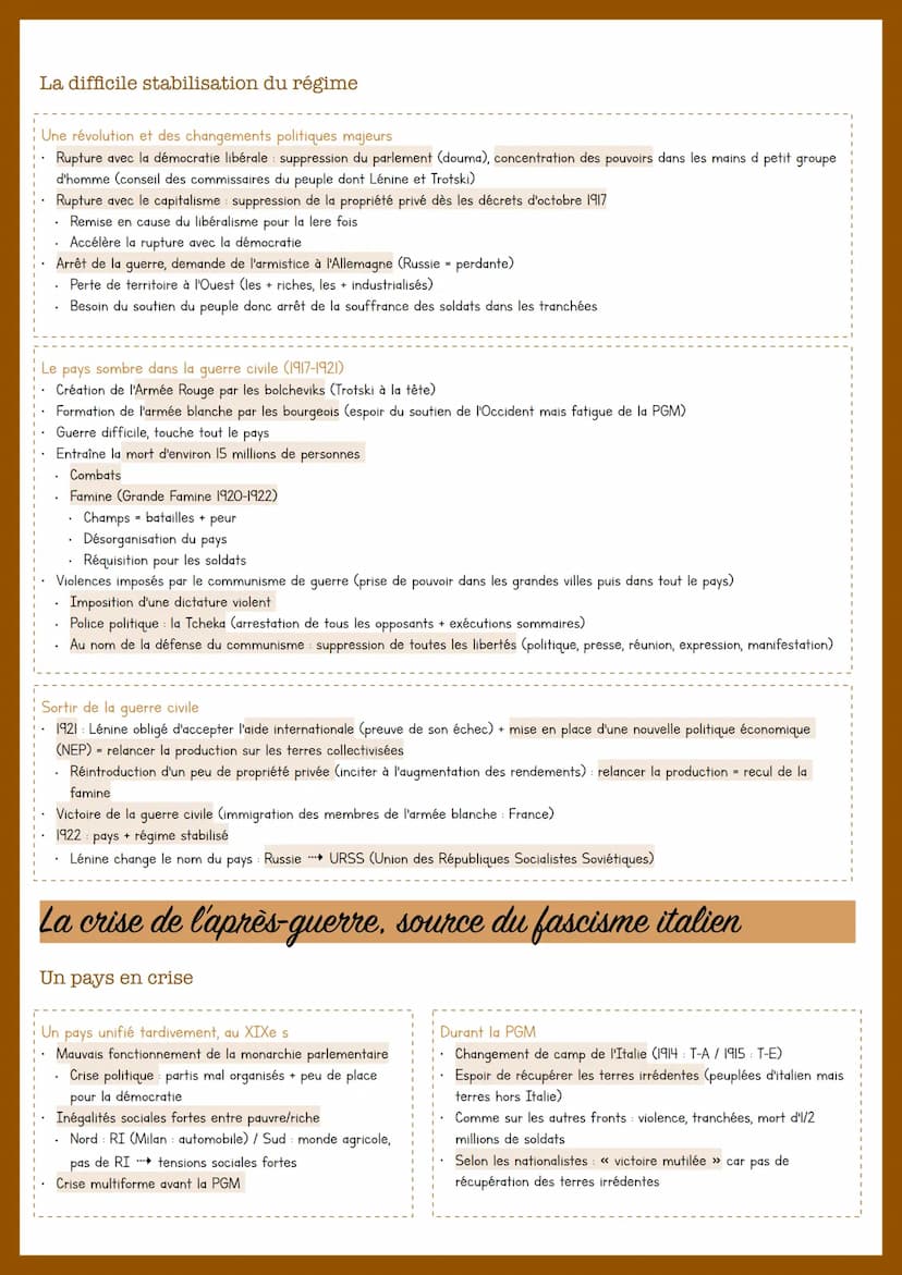 CHAPITRE 2 LES RÉGIMES TOTALITAIRES DE L'ENTRE-DEUX-GUERRES
les regines totalitaires
Aux origines du totalitarisme: des pays en crise
De la 