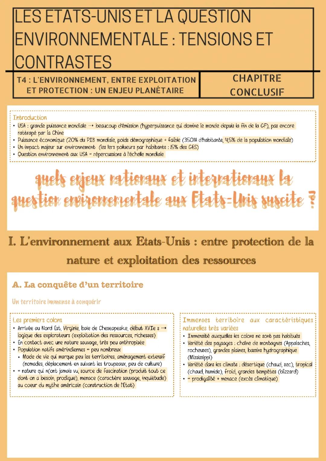 L'environnement aux États-Unis : une histoire de tensions et de contrastes