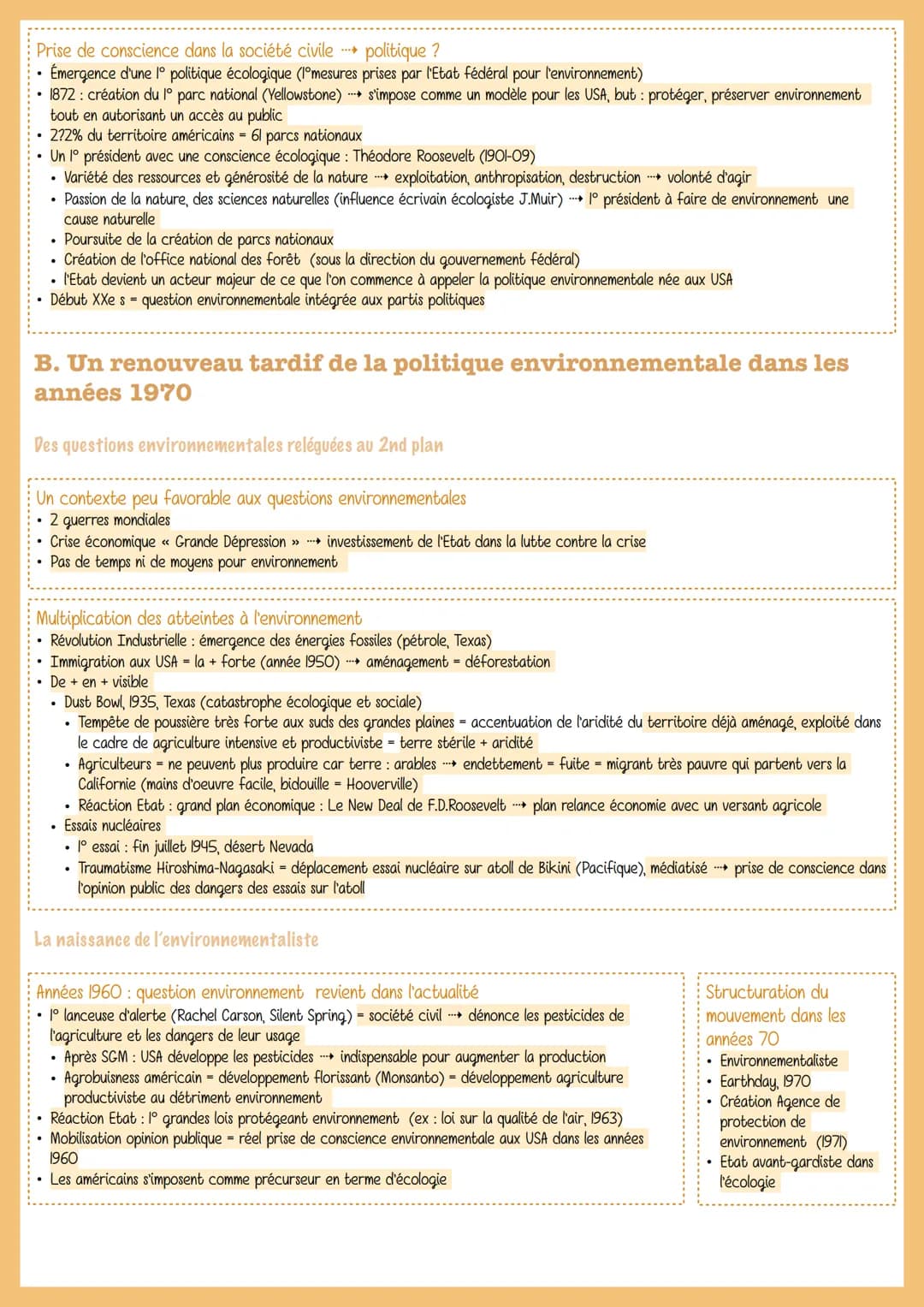 LES ETATS-UNIS ET LA QUESTION
ENVIRONNEMENTALE: TENSIONS ET
CONTRASTES
T4: L'ENVIRONNEMENT, ENTRE EXPLOITATION
ET PROTECTION : UN ENJEU PLAN