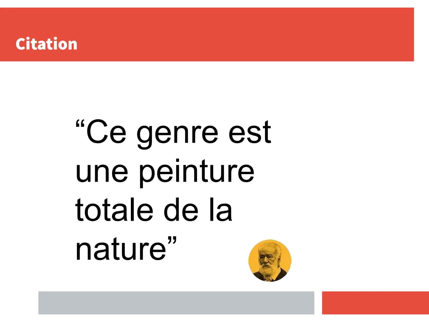 Le Drame
Romantique
Français - Mme Pierre-Elien
Par Nathan
Tournier Citation
"Ce genre est
une peinture
totale de la
nature" Sommaire
1) Car