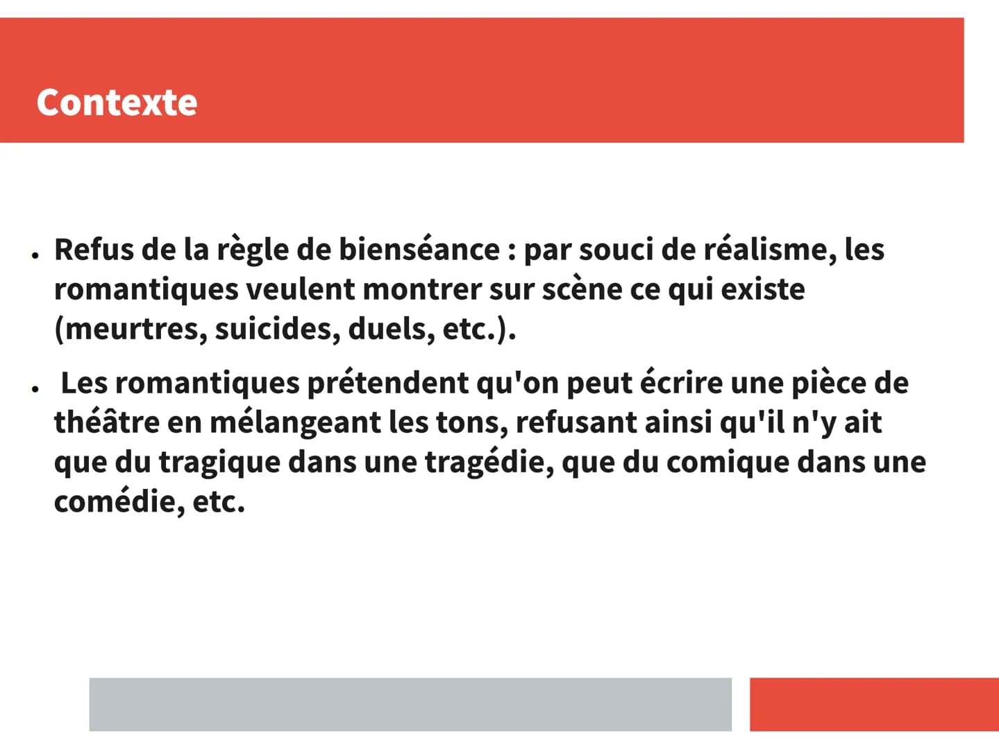 Le Drame
Romantique
Français - Mme Pierre-Elien
Par Nathan
Tournier Citation
"Ce genre est
une peinture
totale de la
nature" Sommaire
1) Car