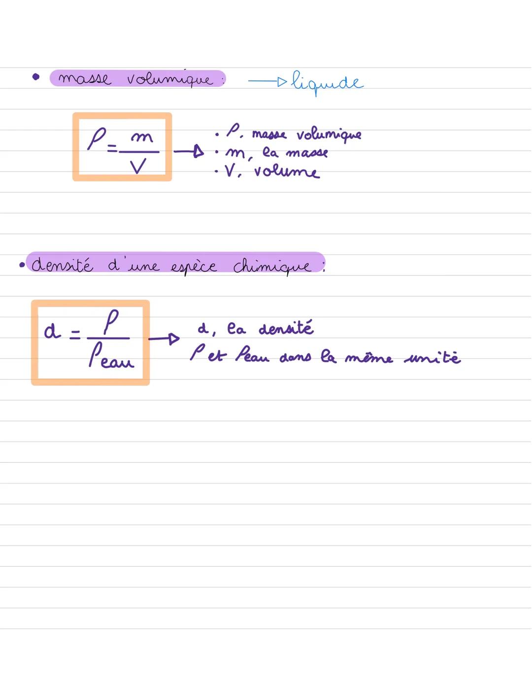 de
matière
6,02 x 10²3 => un paquet =>
n =
masse molaire:
s'exprime en g.mol-1.
N
Na
m =
m =
quantité
m
M
quantité de matière
V
Vm
son
.n
ma
