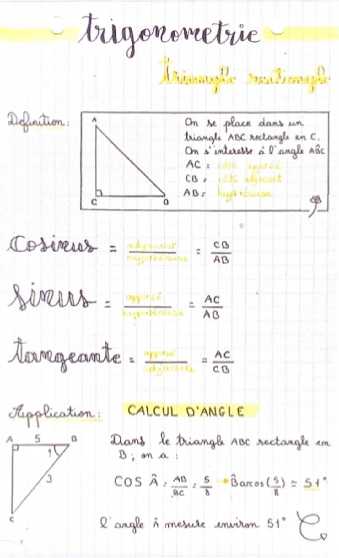 La trigonométrie 