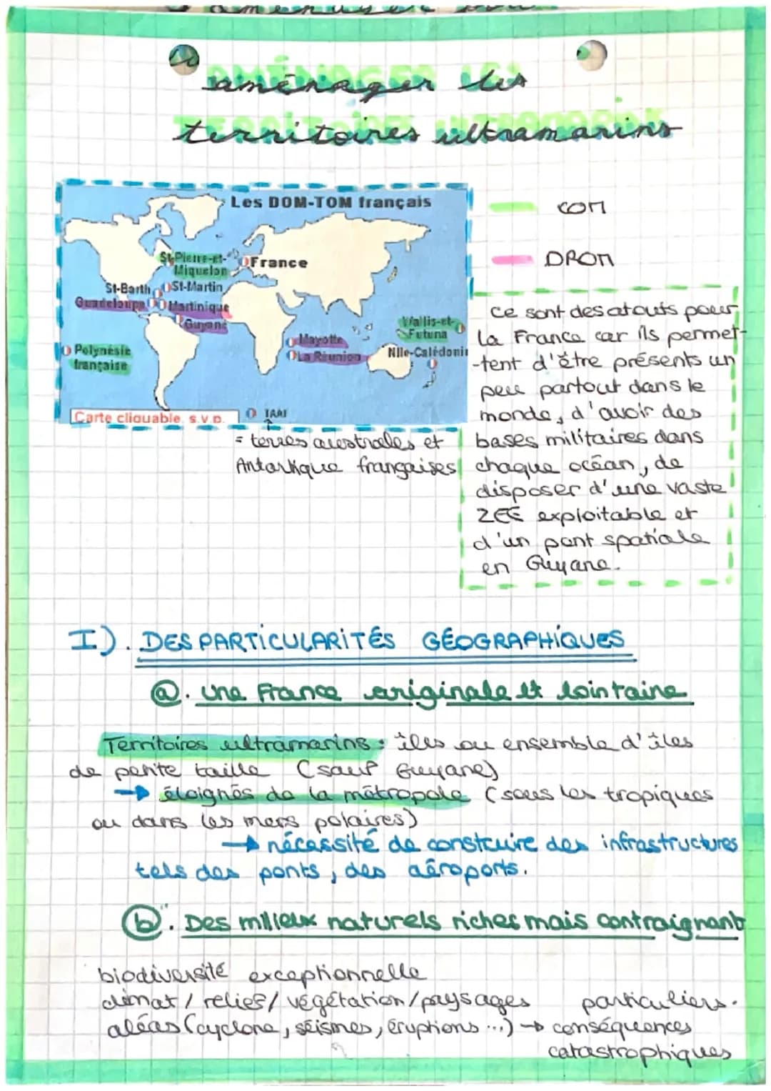 amenager les
territoires vltramarins
Les DOM-TOM français
6077
St-Pierre-France
Miquelon
St-Barth St-Martin
Guadeloupe
Martinique
Guyan
O Po