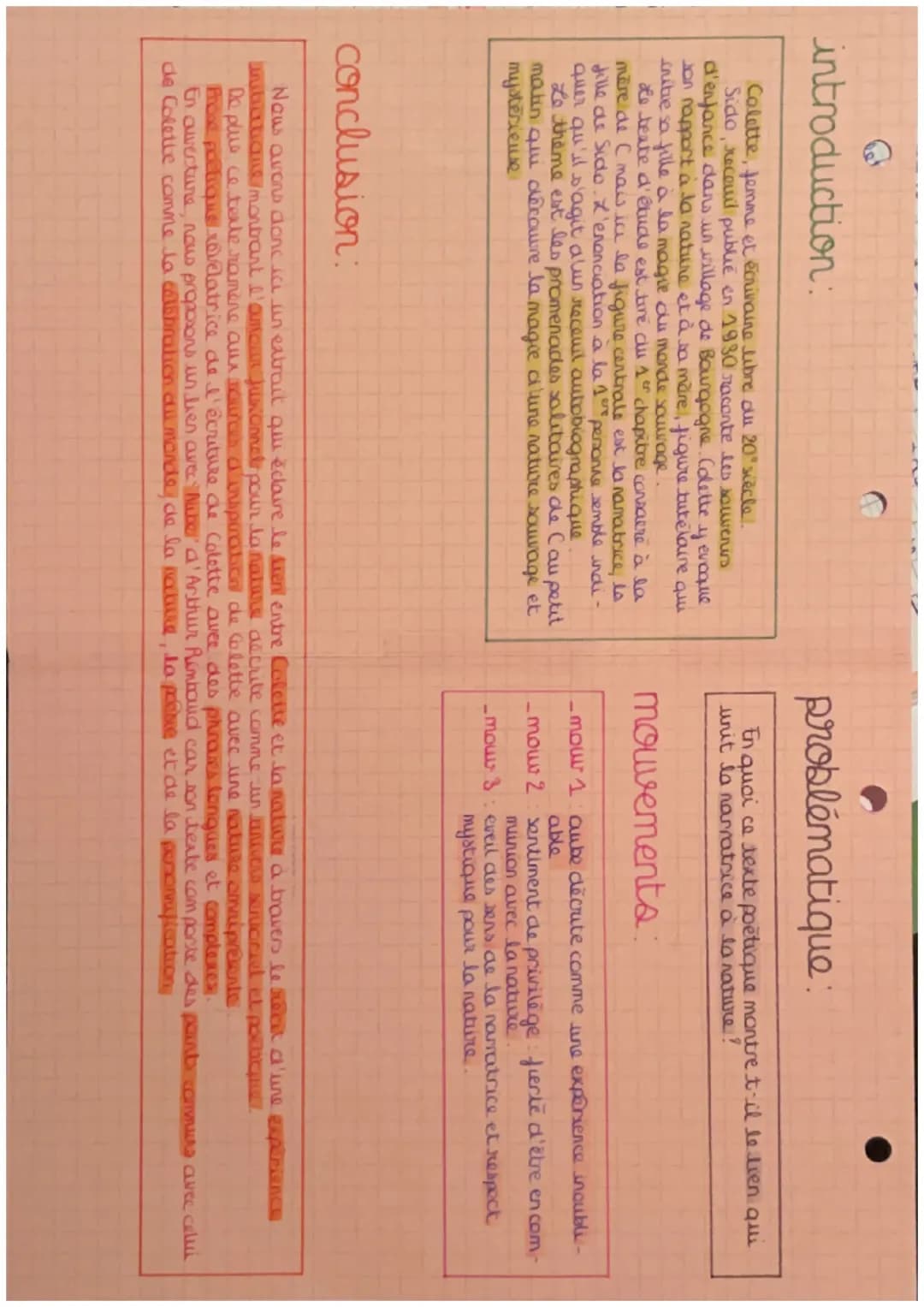 a lecture lineaire n°6 SIDO-Étés"
→anaphore /rythme temave
⇒ effet d'insistance du souvenir
→sens => Colette se remonore
→cause en post init