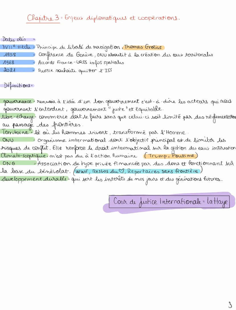 HGGS P
Dates clés
fin du Xve-début du XVIes
1494 Traité de Tordesillas }
= Grandes Découvertes - Course à la mer
excluent les puissances mon