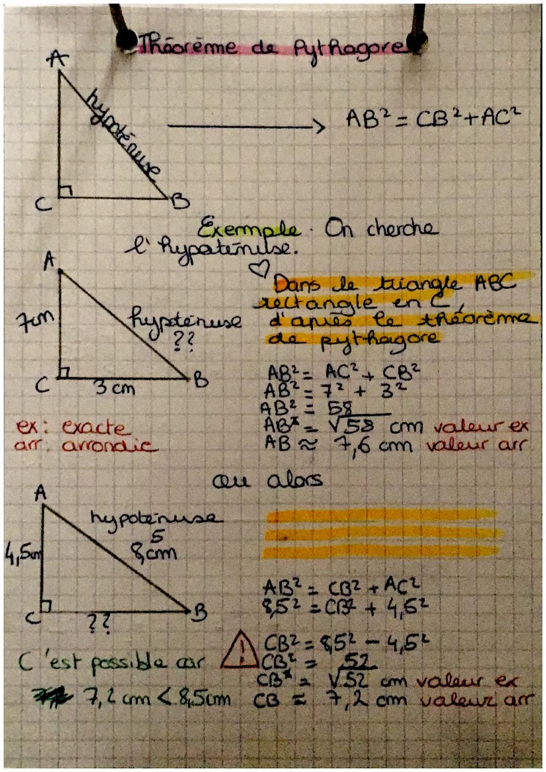 Comprendre le Théorème de Pythagore et sa Réciproque