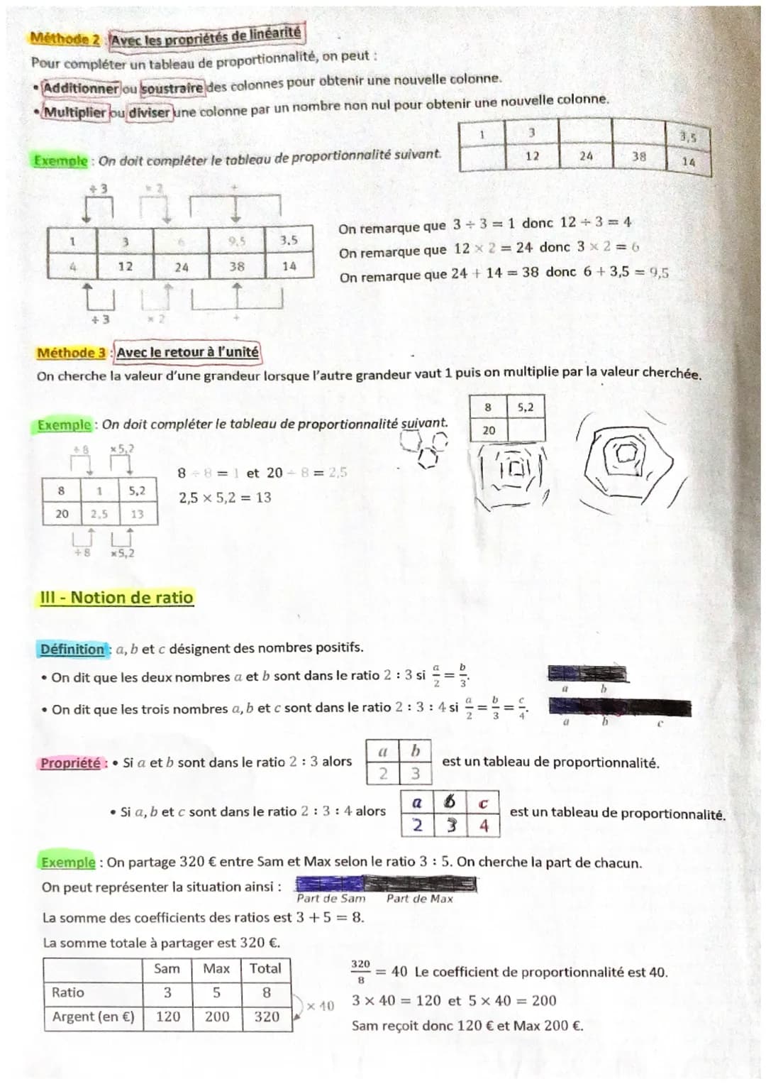 CHAPITRE 7: Proportionnalité, pourcentages et échelles
1- Reconnaître une situation de proportionnalité
Définition: Deux grandeurs sont prop