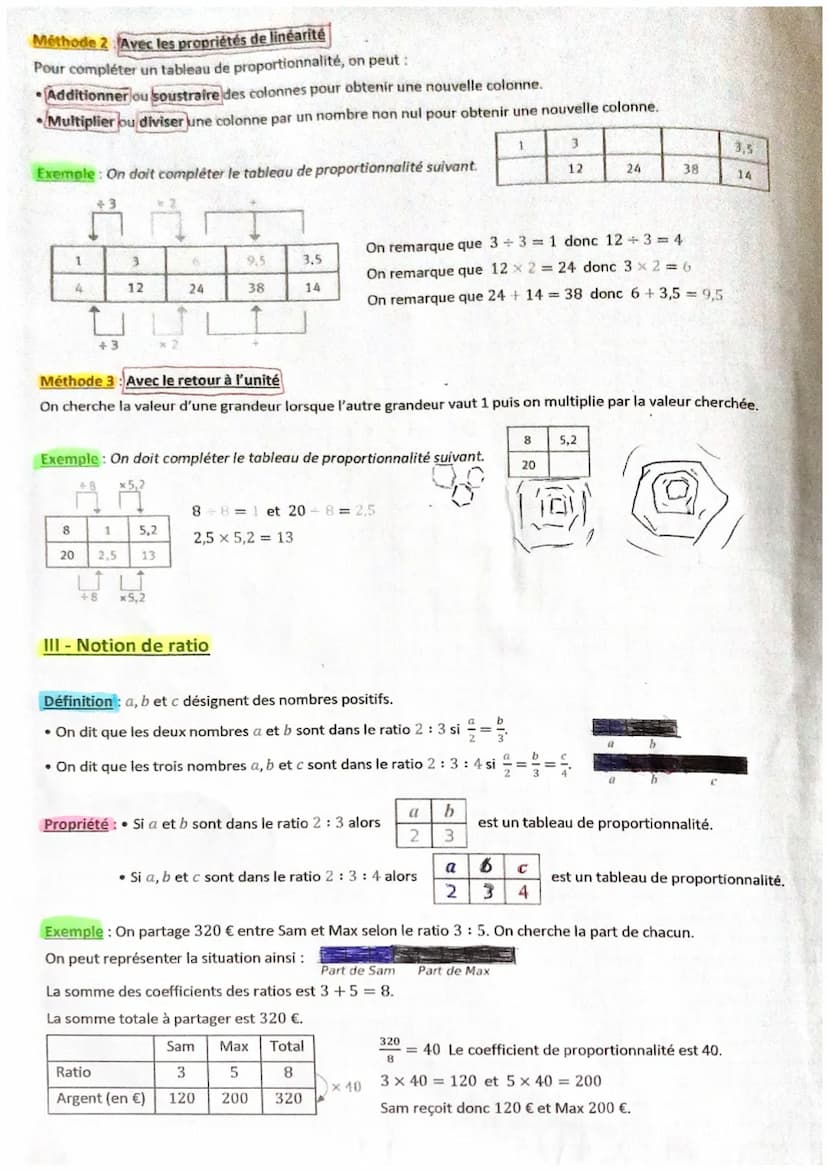 CHAPITRE 7: Proportionnalité, pourcentages et échelles
1- Reconnaître une situation de proportionnalité
Définition: Deux grandeurs sont prop