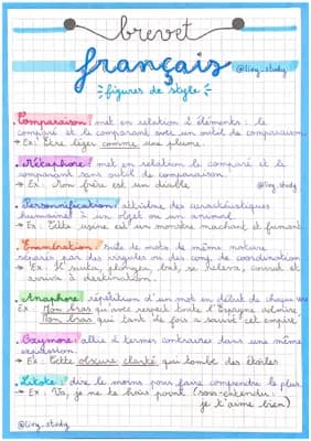 Know Brevet français : figures de style thumbnail