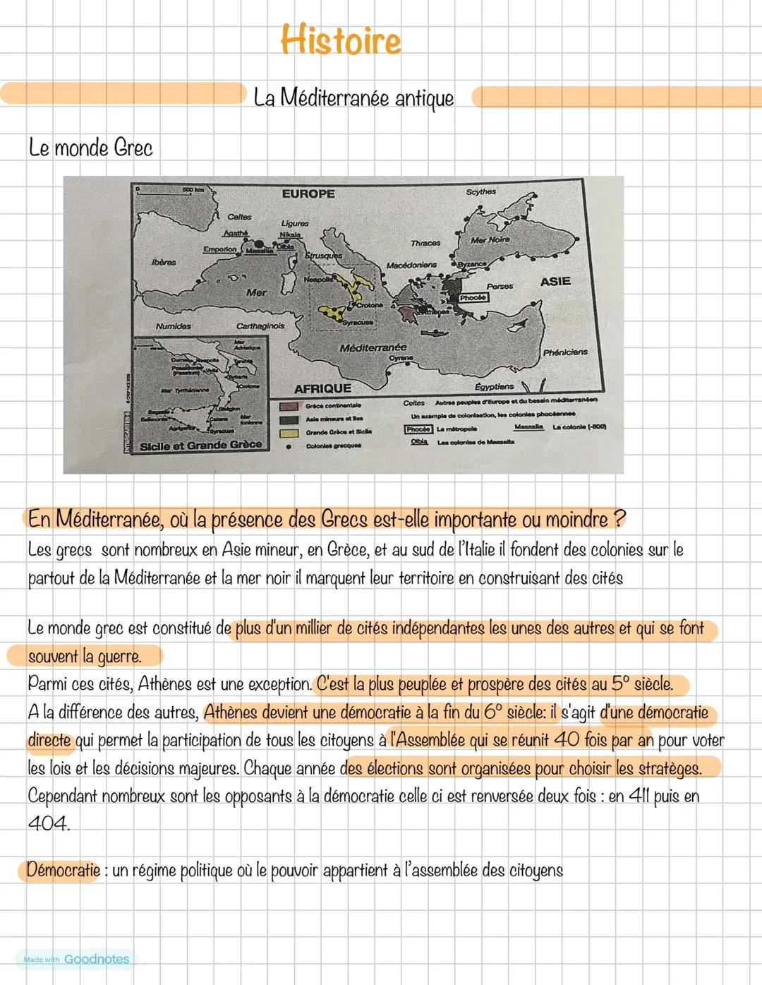 La Méditerranée antiques empreintes grecs 
