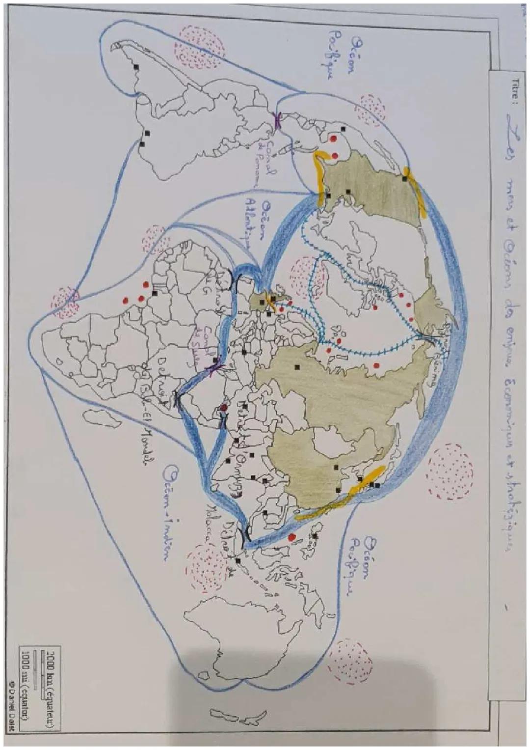 Croquis Géographie Terminale : Mers et Océans au Cœur de la Mondialisation