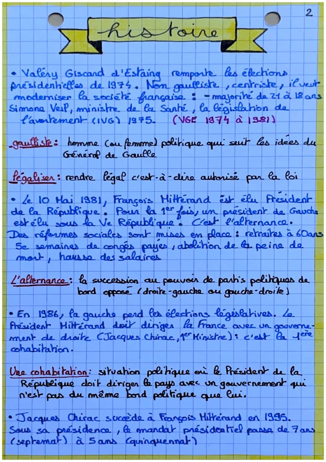 H
histoire
La Ve République
•La IV² République disparaît le 13 mai 1958 suite
à un mouvement de contestation des Français d'Algérie.
La Fran