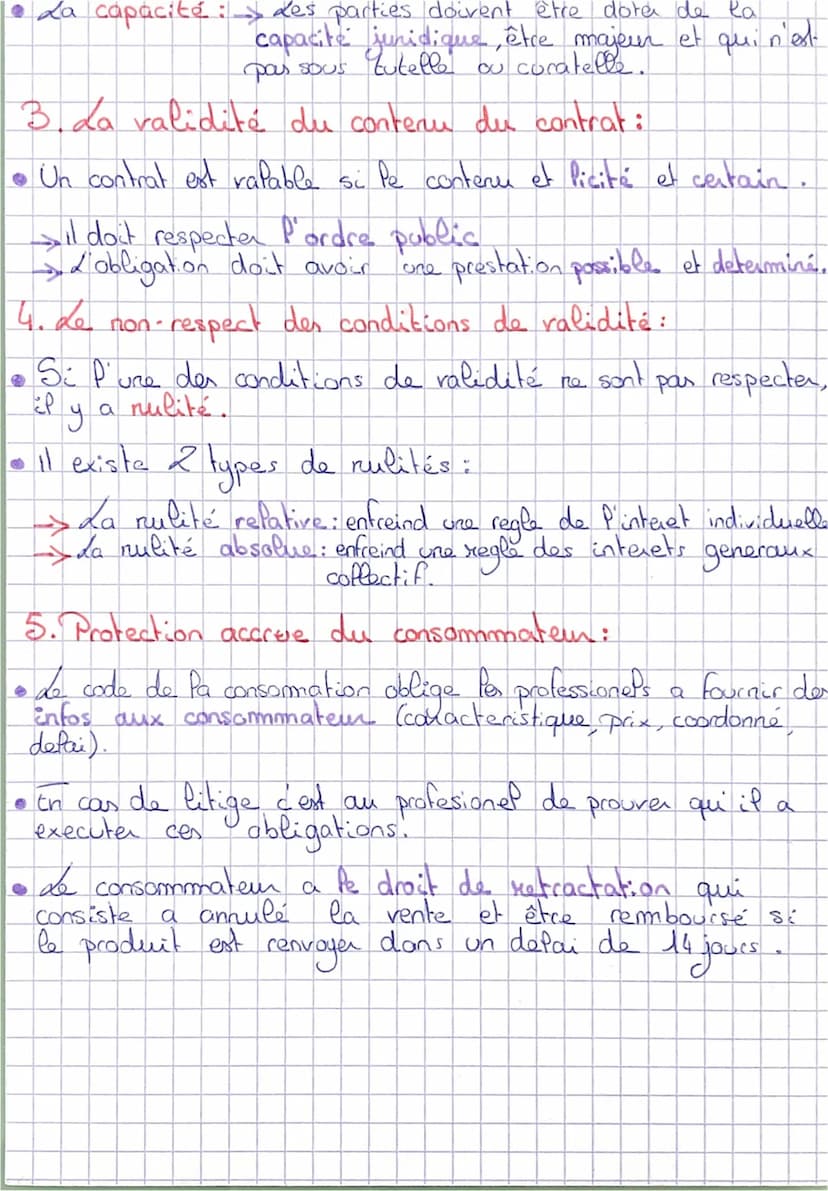 Droit
La formation du contrat
1. Qu'est-ce qu' un contrat :
plusieurs
• Un contrat est un accord de volonté entre 2
parties. Qui est destiné
