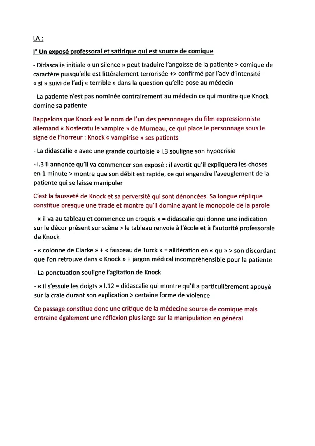 SEQ. III - Extrait 4 (lecture linéaire n° 15), Knock, Jules Romains,
1923
Dans cette comédie au comique grinçant, l'auteur dénonce toute
for