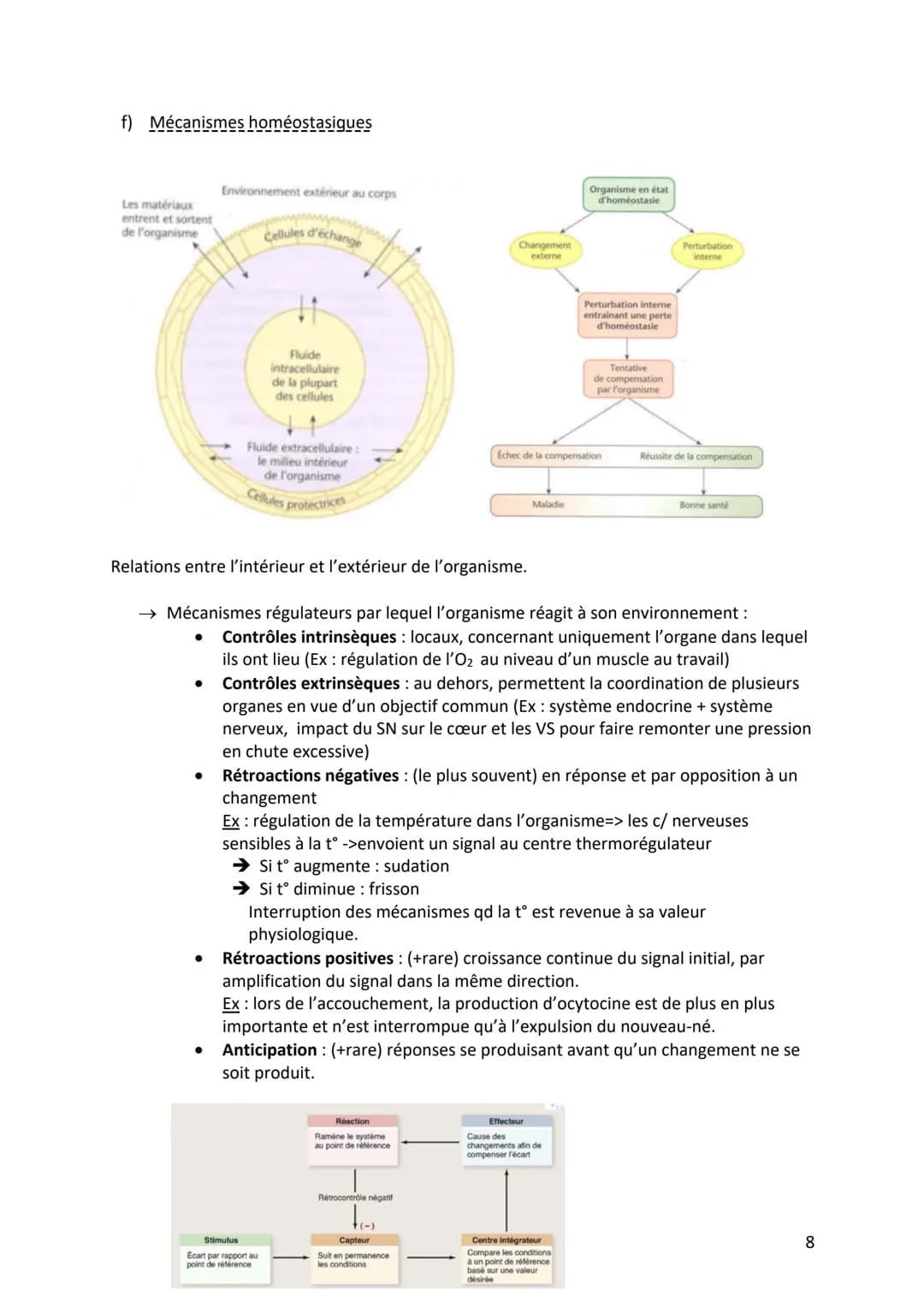 I. Physiologie générale
I.
Différents mécanismes dirigent le fonctionnement intégré des différents systèmes
(11). L'organisme est considéré 
