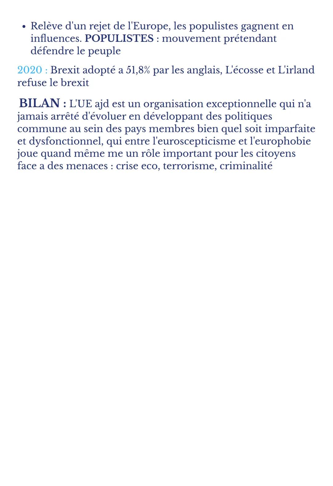 UE ET DEMOCRATIE
Chap 2-HGGSP
I - union européenne : expérience démocratique
XIXème siècle : idée d'Europe politique, Victor Hugo discours
a