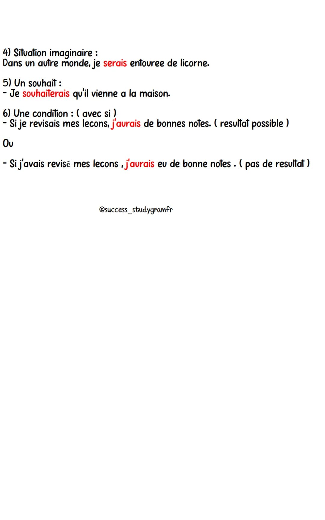 Francaid
Les valeurs du conditionnel
Rappel
La conjugaison du conditionnel present est :
Base du futur + terminaison imparfait
1er Groupe
(M