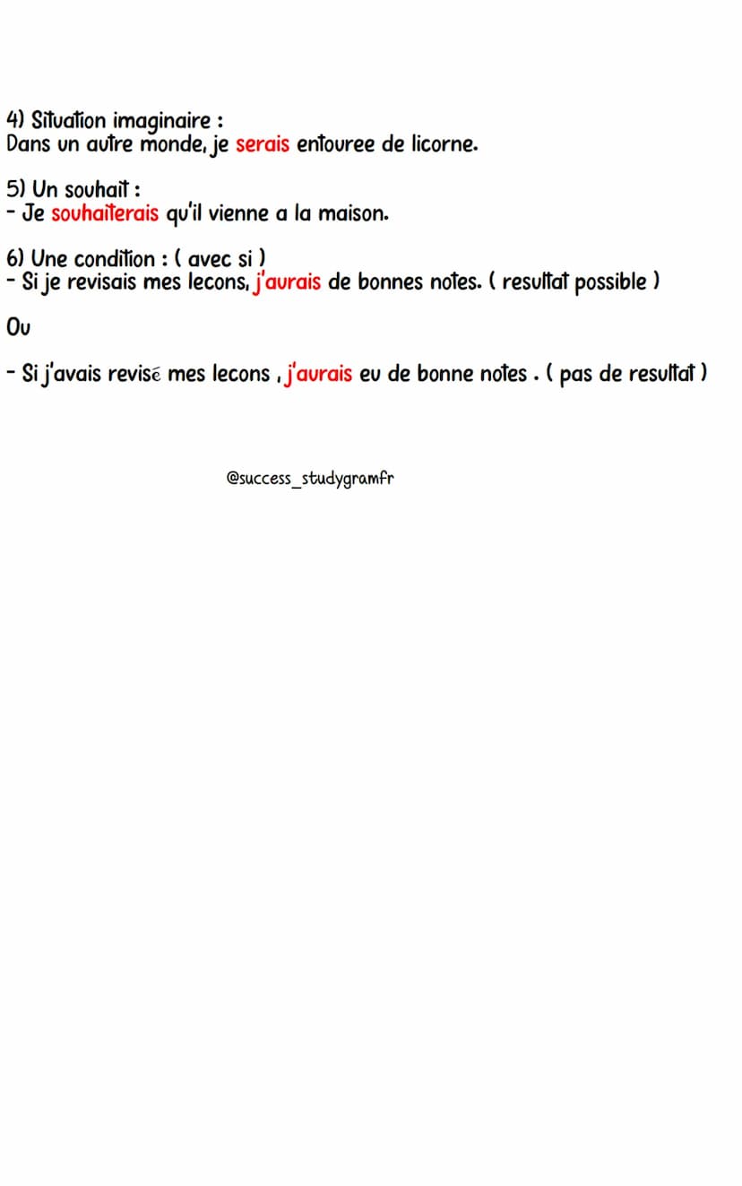 Francaid
Les valeurs du conditionnel
Rappel
La conjugaison du conditionnel present est :
Base du futur + terminaison imparfait
1er Groupe
(M