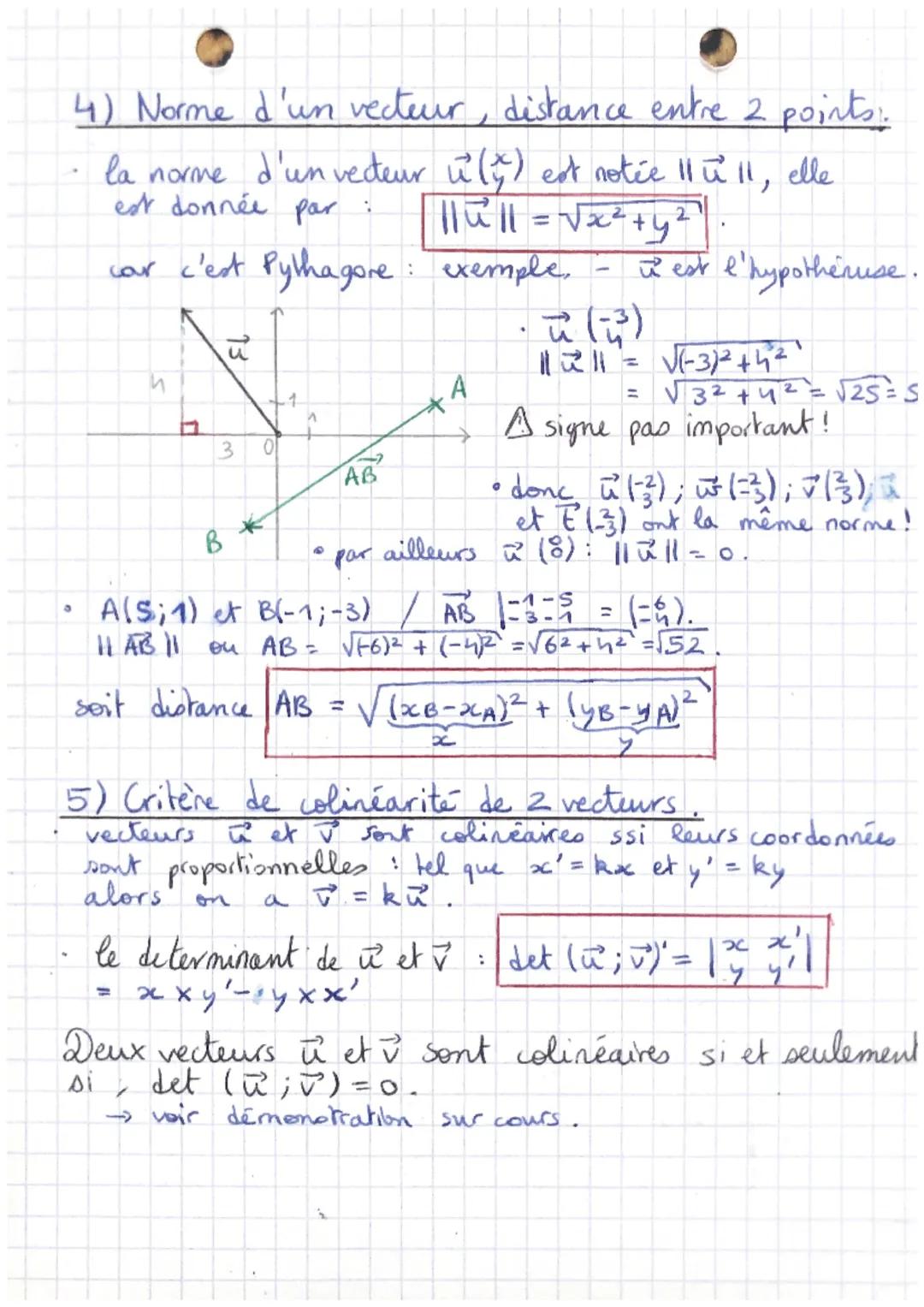 # Maths.

3/ Géométrie repérée - coordonnées vecteur.

1) Repère orthonormé

• il se note (O; I; J) on (O; $\overrightarrow{OI}$; $\overrigh