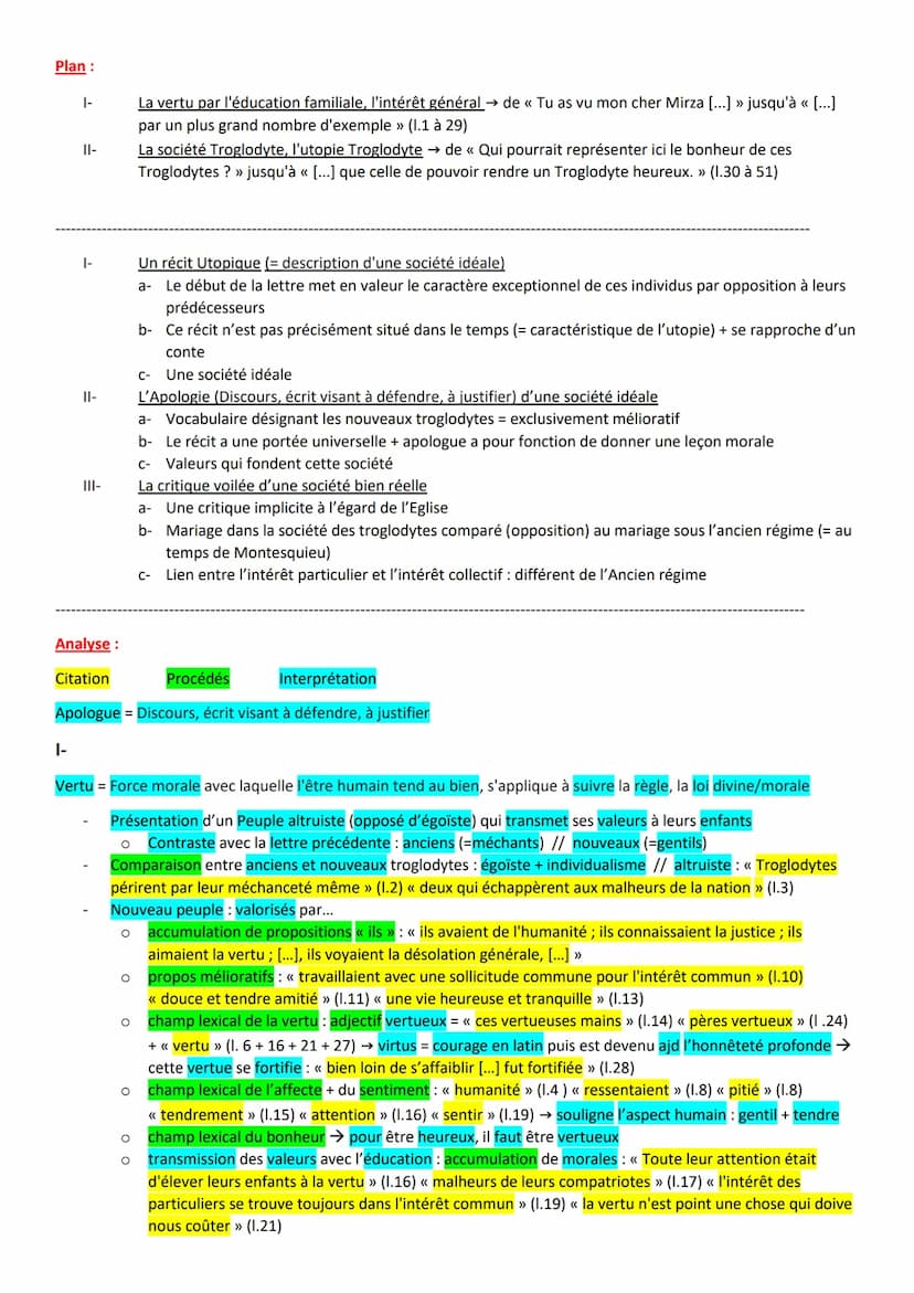 Oral de Français 2020/2021: TEXTE n°7: Analyse linéaire
Objet d'Etude: La Littérature d'Idées du XVIème siècle au XVIIIème siècle / Parcours