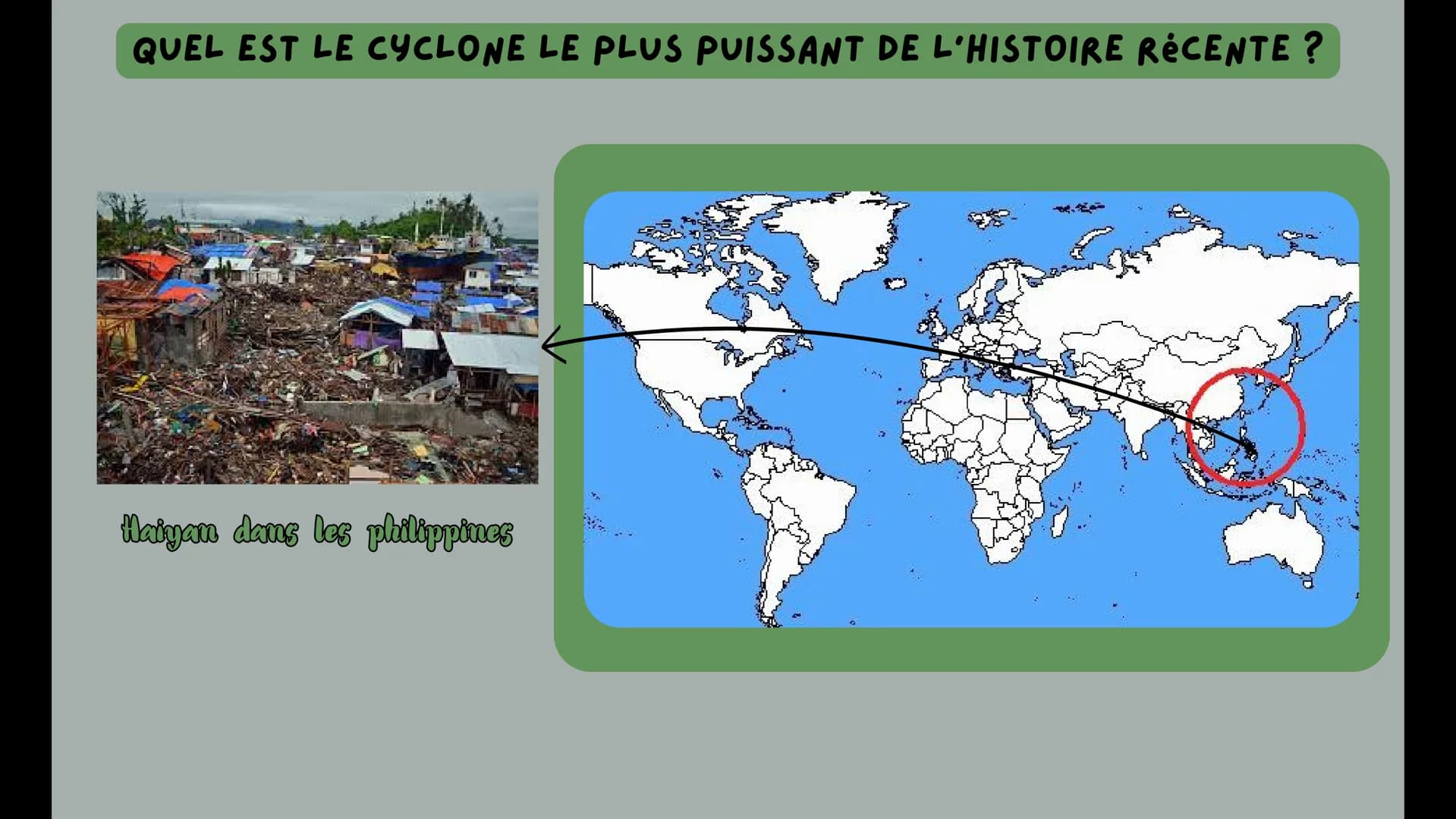 LE RÉCHAUFFENT CLIMATIQUE ET LES CYCLONES
ܐܐܐܐܐ
CO2 SOMMAIRE
(5
• Définition
Pourquoi les cyclones sont-ils de plus en plus
fréquents et dév