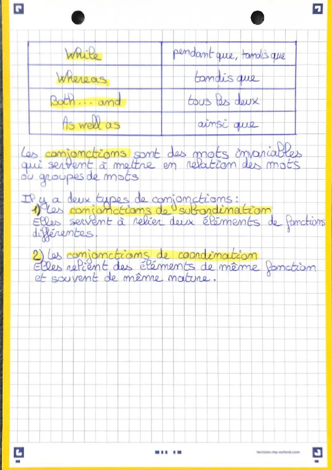 Tout savoir sur les conjonctions de coordination et de subordination françaises