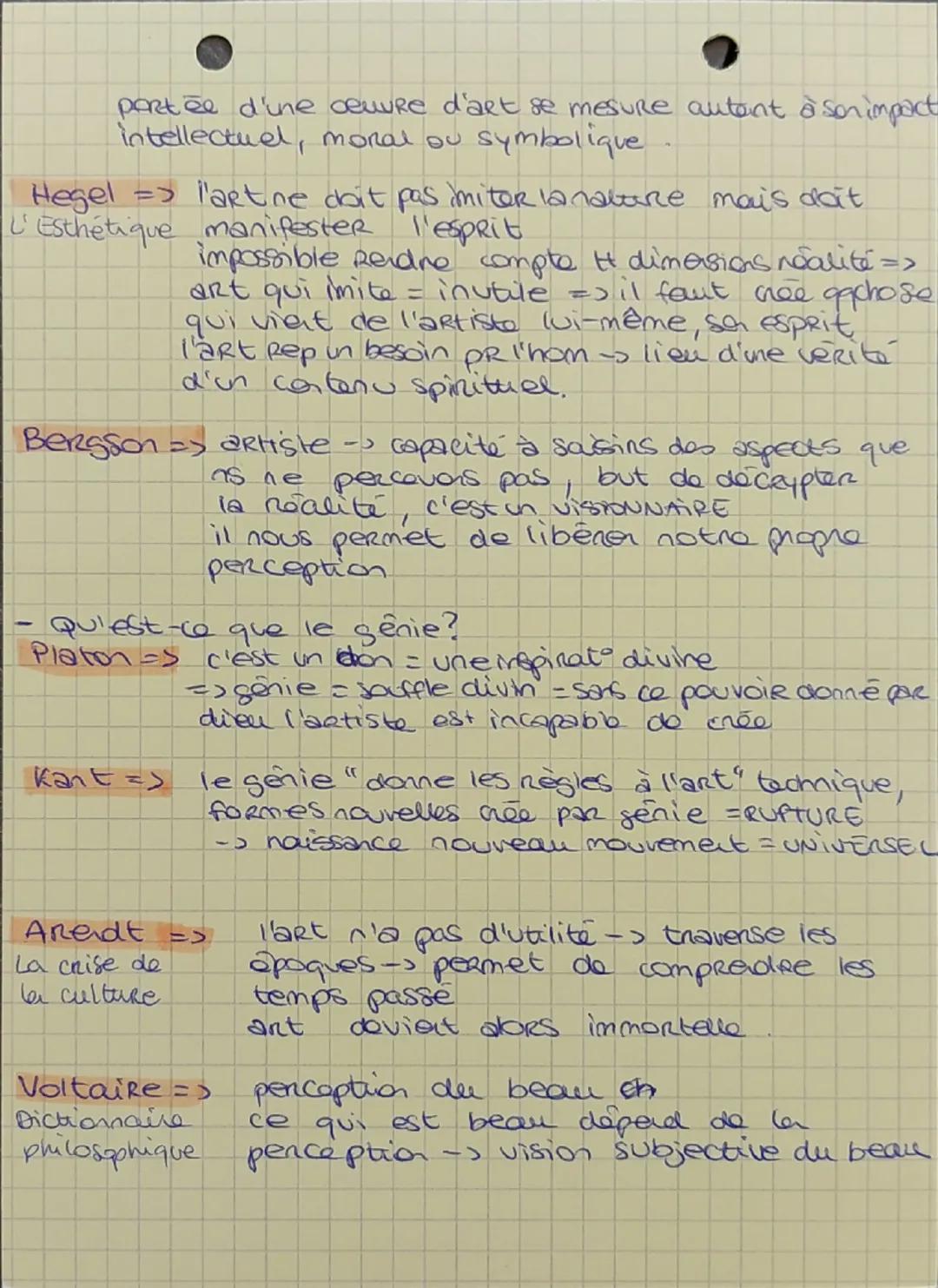 grec techné"

Definitions

L'ART

Activité hum visant à produire une Demure selon un
certain andre et une centaine harmonie.
L'art implique 