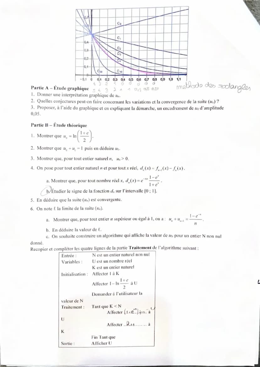 Révisions du 04 juin 2024
Exercice (5 points)
On considère les suites (u) et (v.) définies par u₁ = 16, v₁ = 5, et, pour tout entier naturel
