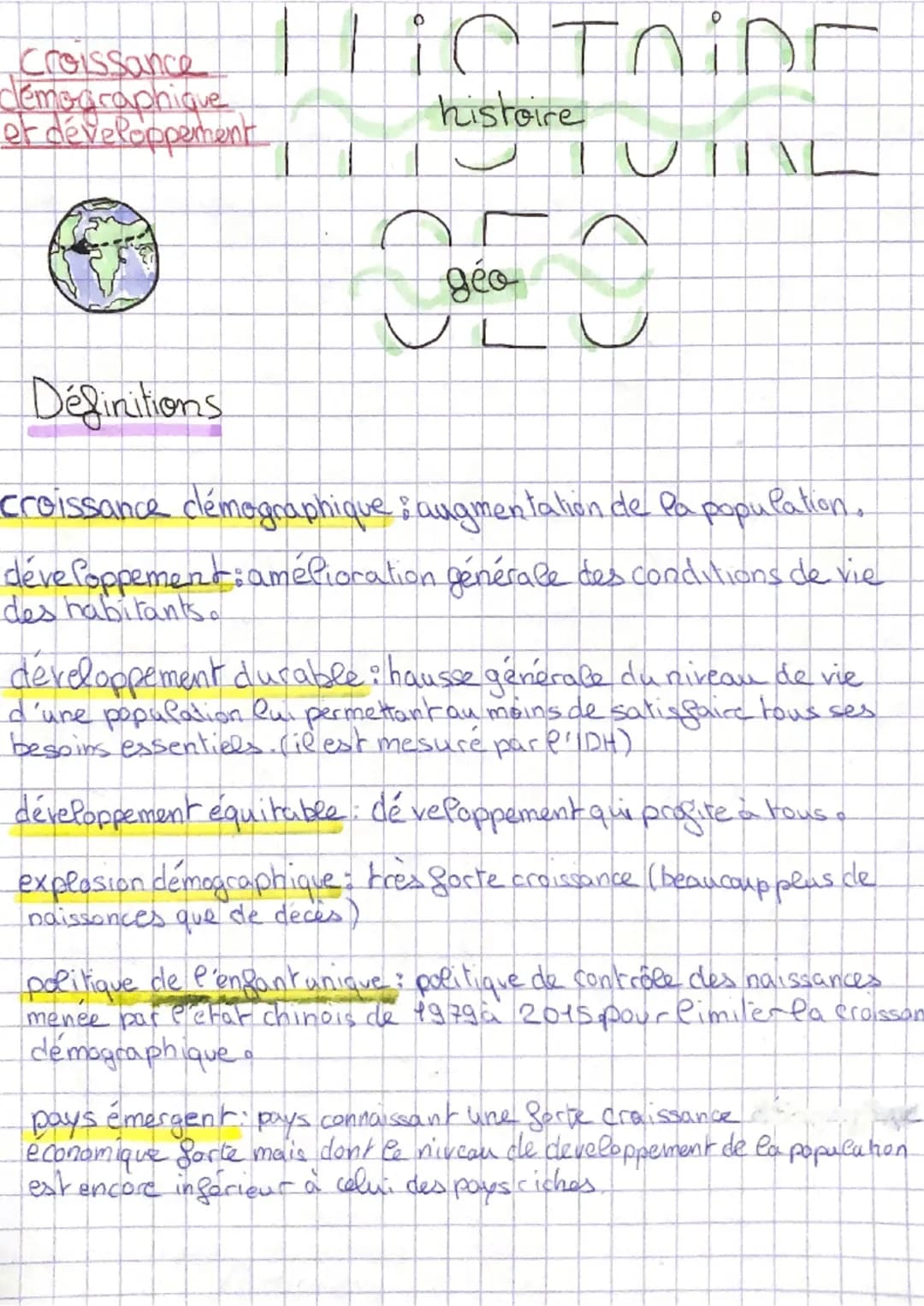 Croissance
démographique
et développement
iC TOIDE
DINI
histoire
€
géo
C
Définitions
croissance clémographique ; augmentation de la populati