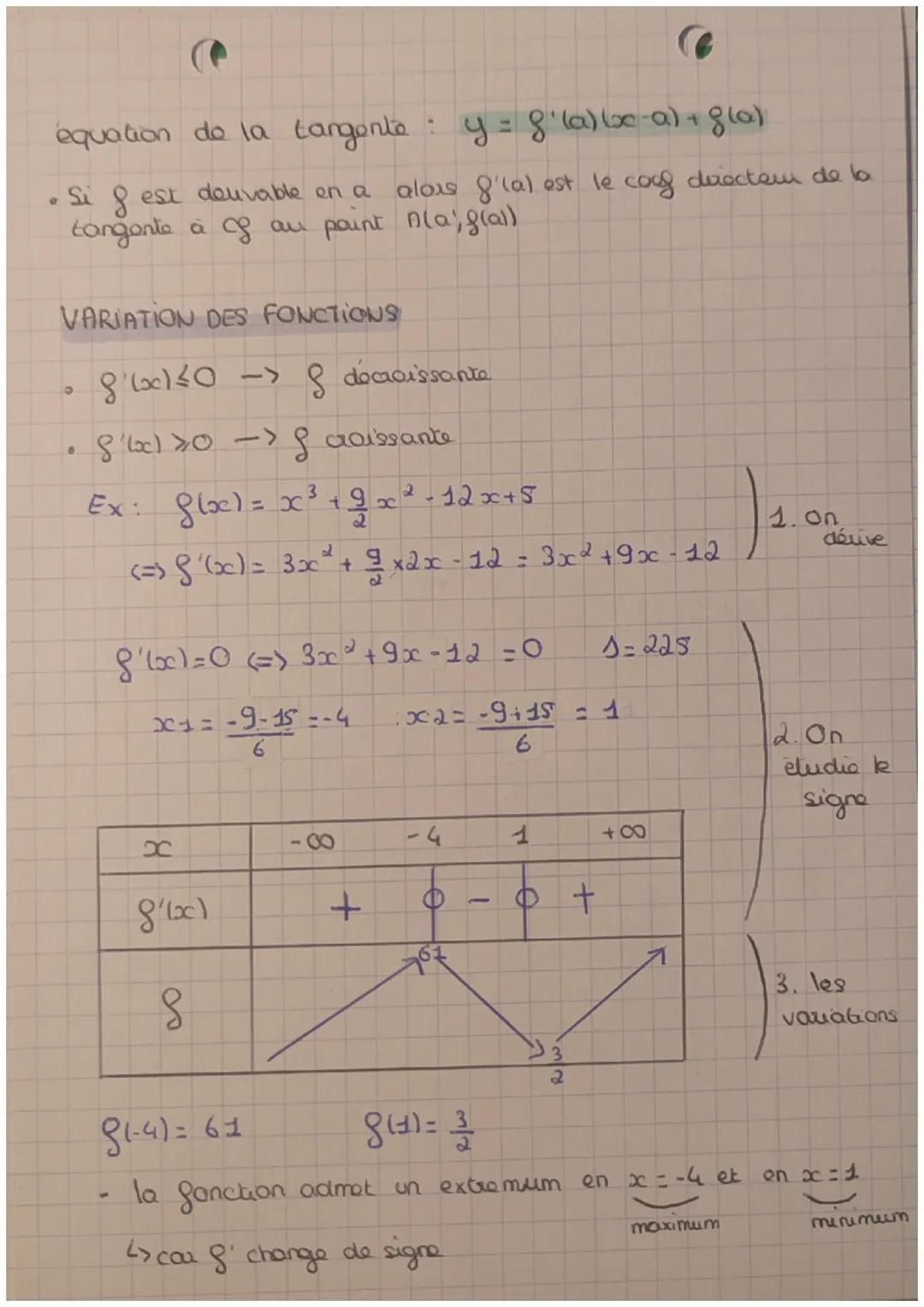 # DERIVATION

TAUX D'ACCROISSEMENT

$t(h) = \frac{8(a+h)-8(a)}{h}$

limite do $t(h)$ = quand h tend vas o: $lim_{h->0}$

Ex de recherche de 
