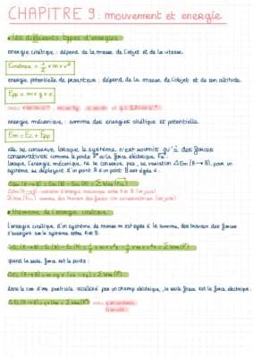 Know Chapitre 9 : mouvements et énergies  thumbnail