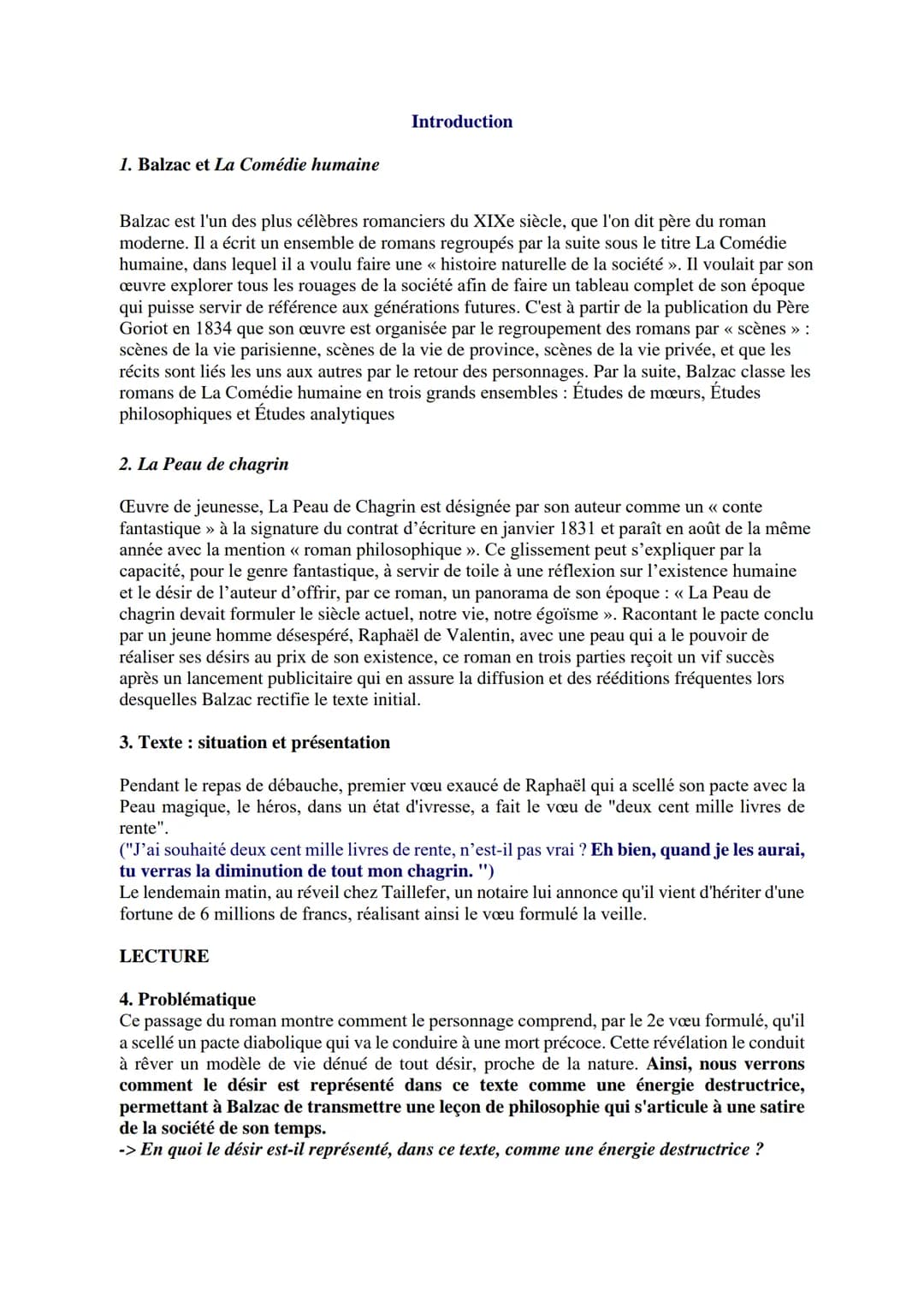 Balzac, La peau de chagrin, 1831
Les romans de l'énergie : création et destruction
Partie 2. La femme sans cœur Texte 2
1. Passage précédent
