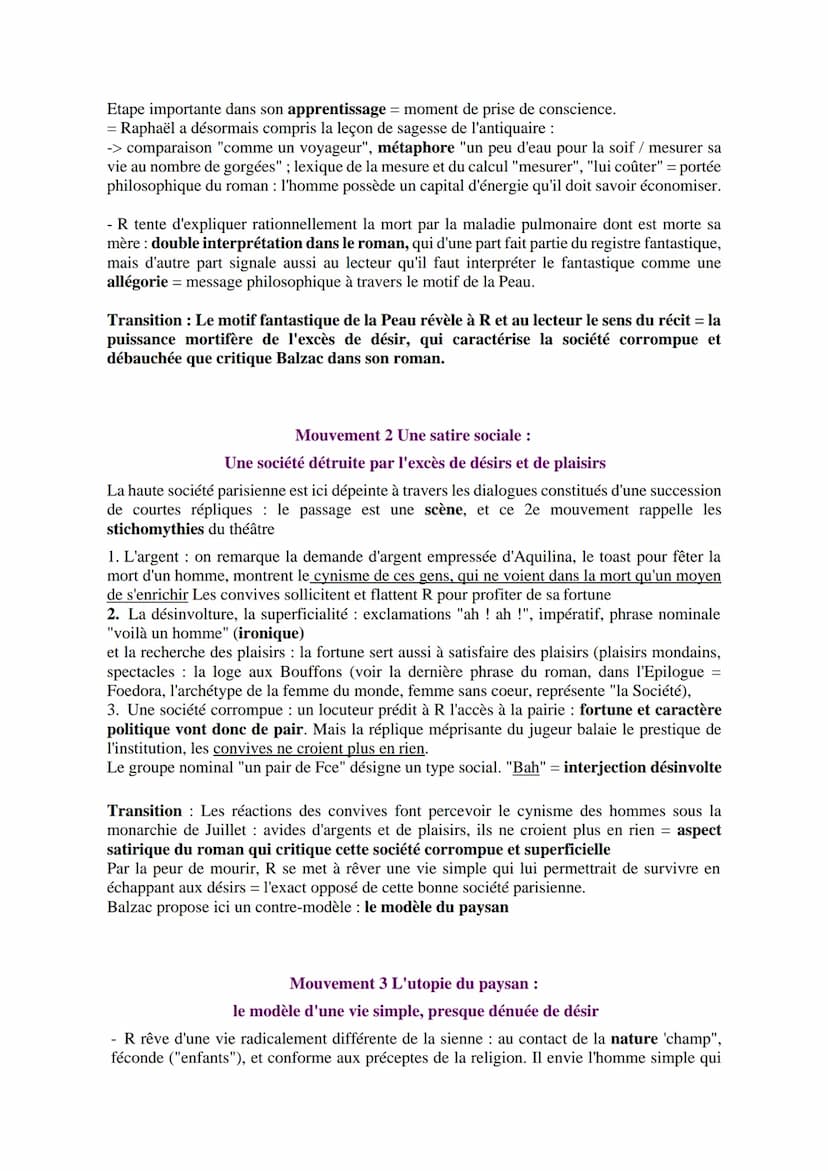 Balzac, La peau de chagrin, 1831
Les romans de l'énergie : création et destruction
Partie 2. La femme sans cœur Texte 2
1. Passage précédent