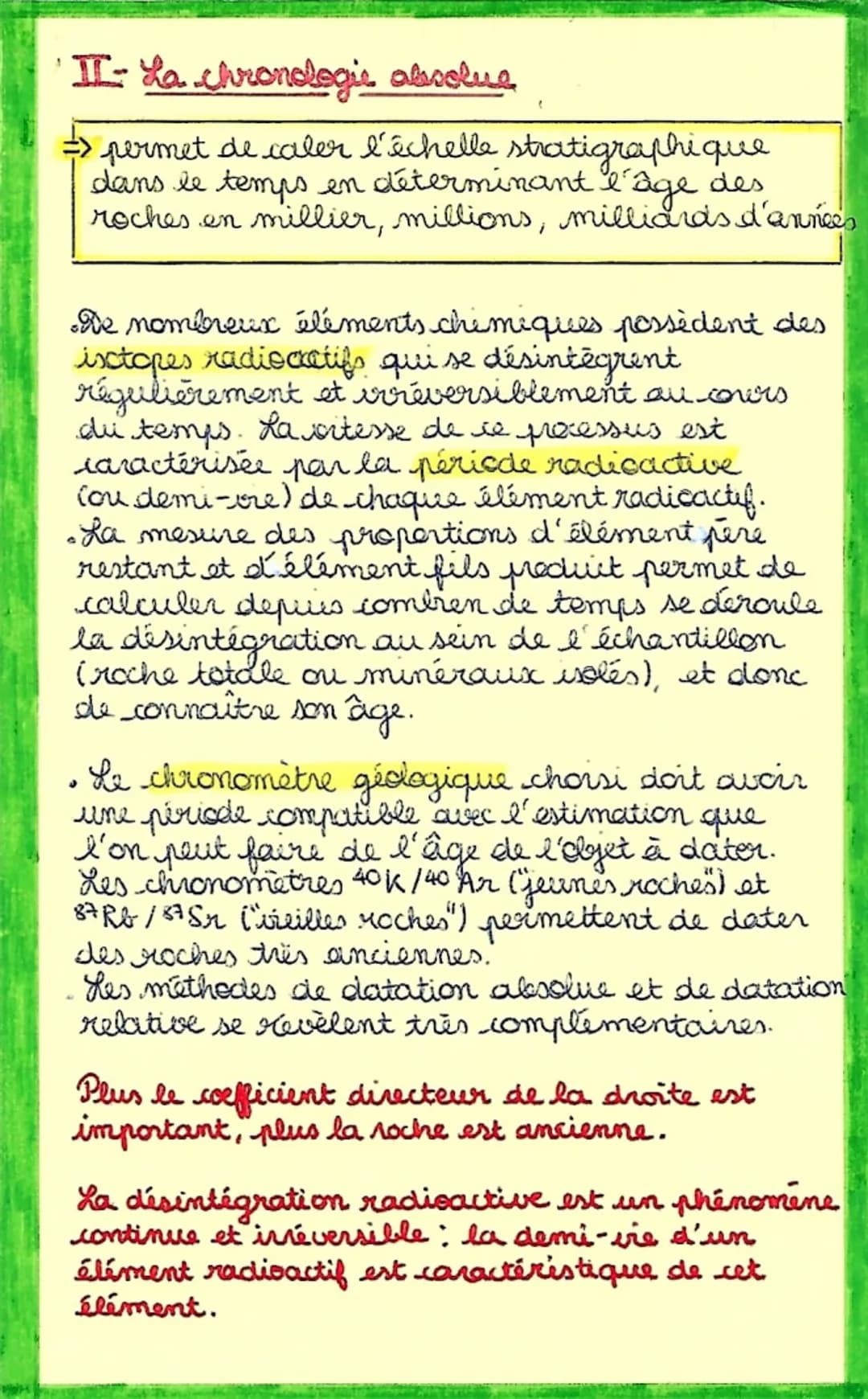 alhome 2
Le Temps & les Roches
I- La datation relative
=>consiste à établir la succession des
éléments géologiques.
La méthode de reconstitu