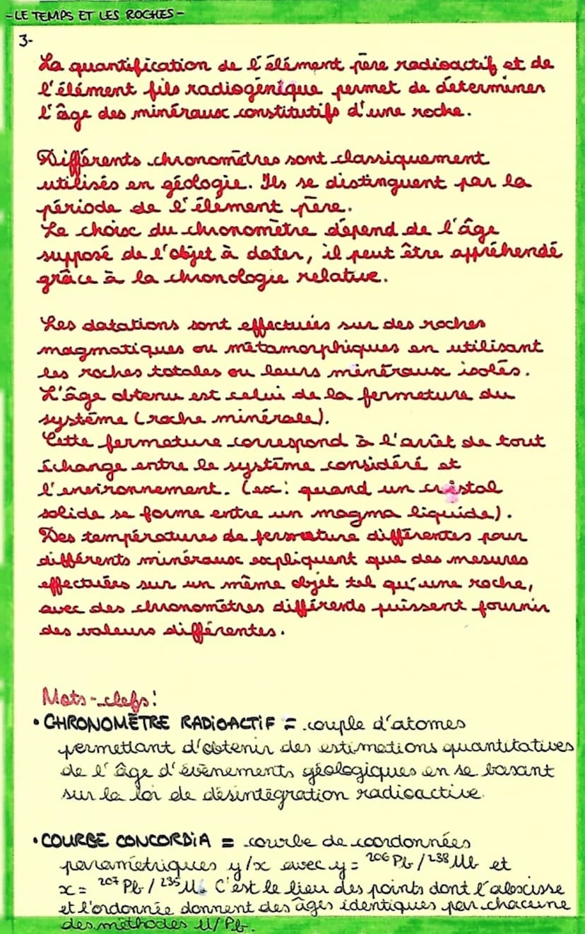 alhome 2
Le Temps & les Roches
I- La datation relative
=>consiste à établir la succession des
éléments géologiques.
La méthode de reconstitu